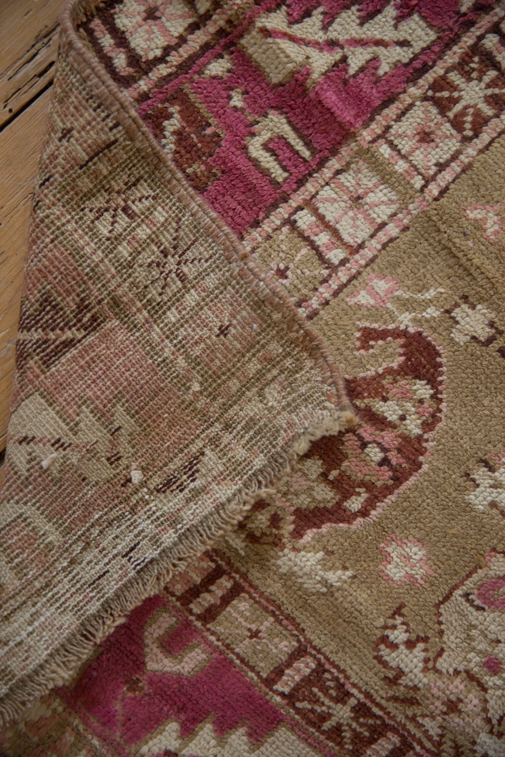 3.5x10 Vintage Distressed Karabagh Rug Runner - Image 9