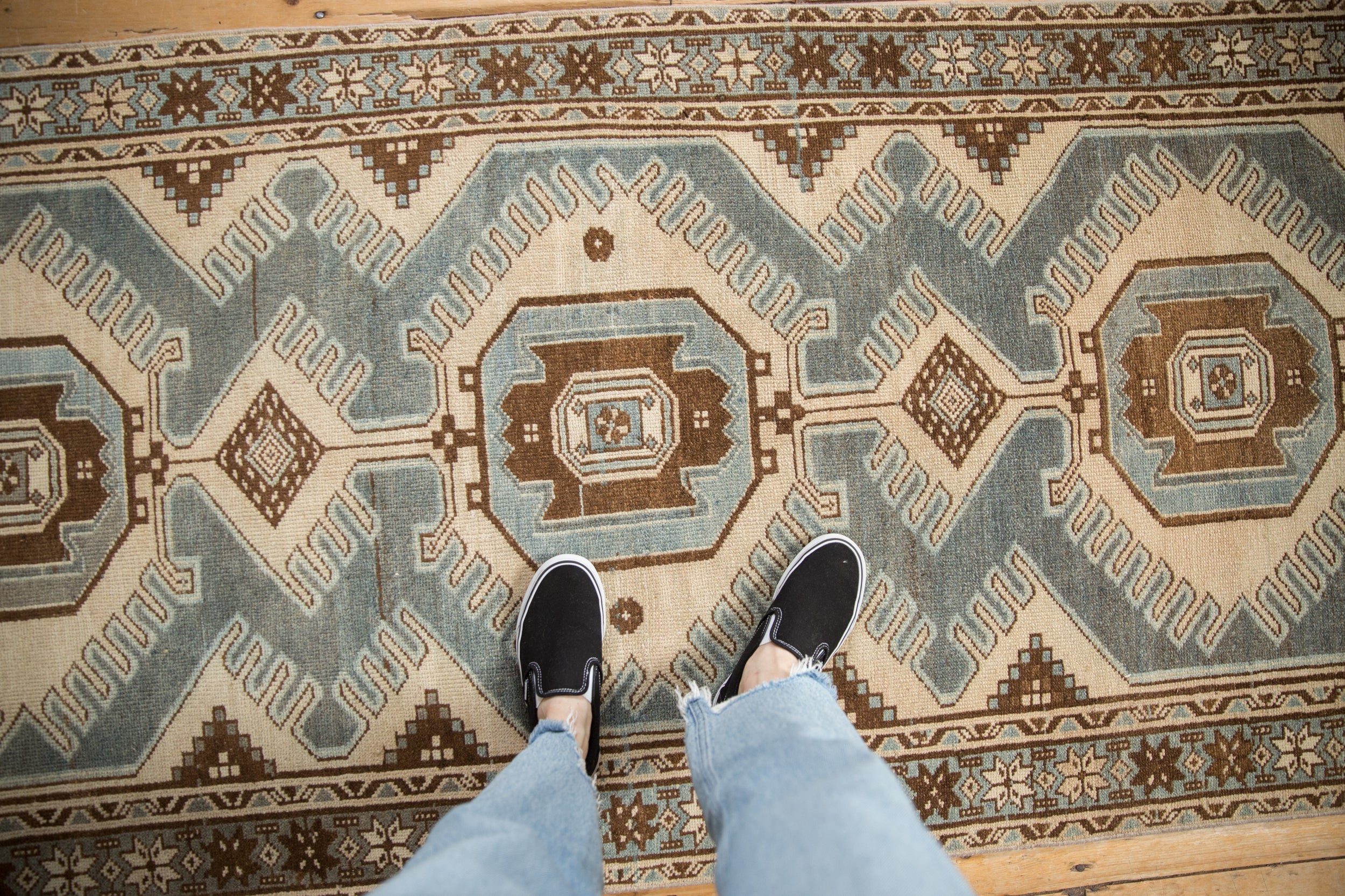 3.5x10 Vintage Distressed Malayer Rug Runner - Image 2