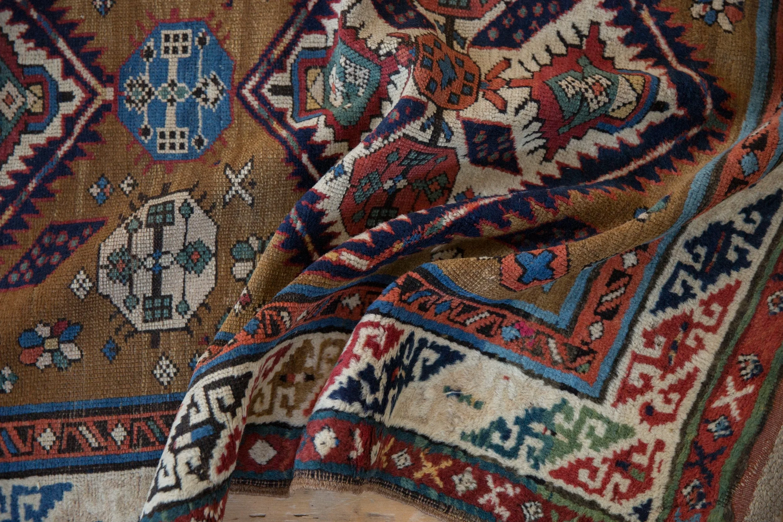 3.5x11.5 Antique Caucasian Rug Runner - Image 10