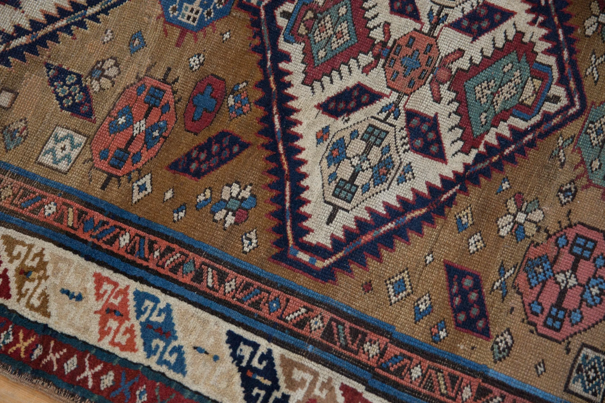 3.5x11.5 Antique Caucasian Rug Runner - Image 6