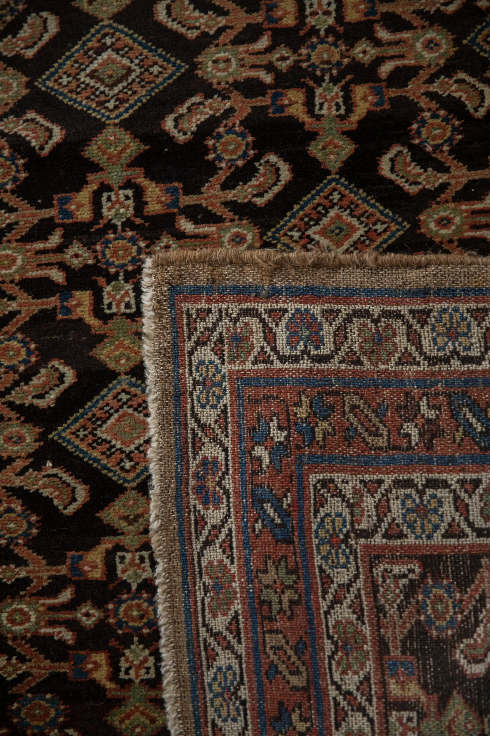 3.5x11.5 Antique Hamadan Rug Runner - Image 12