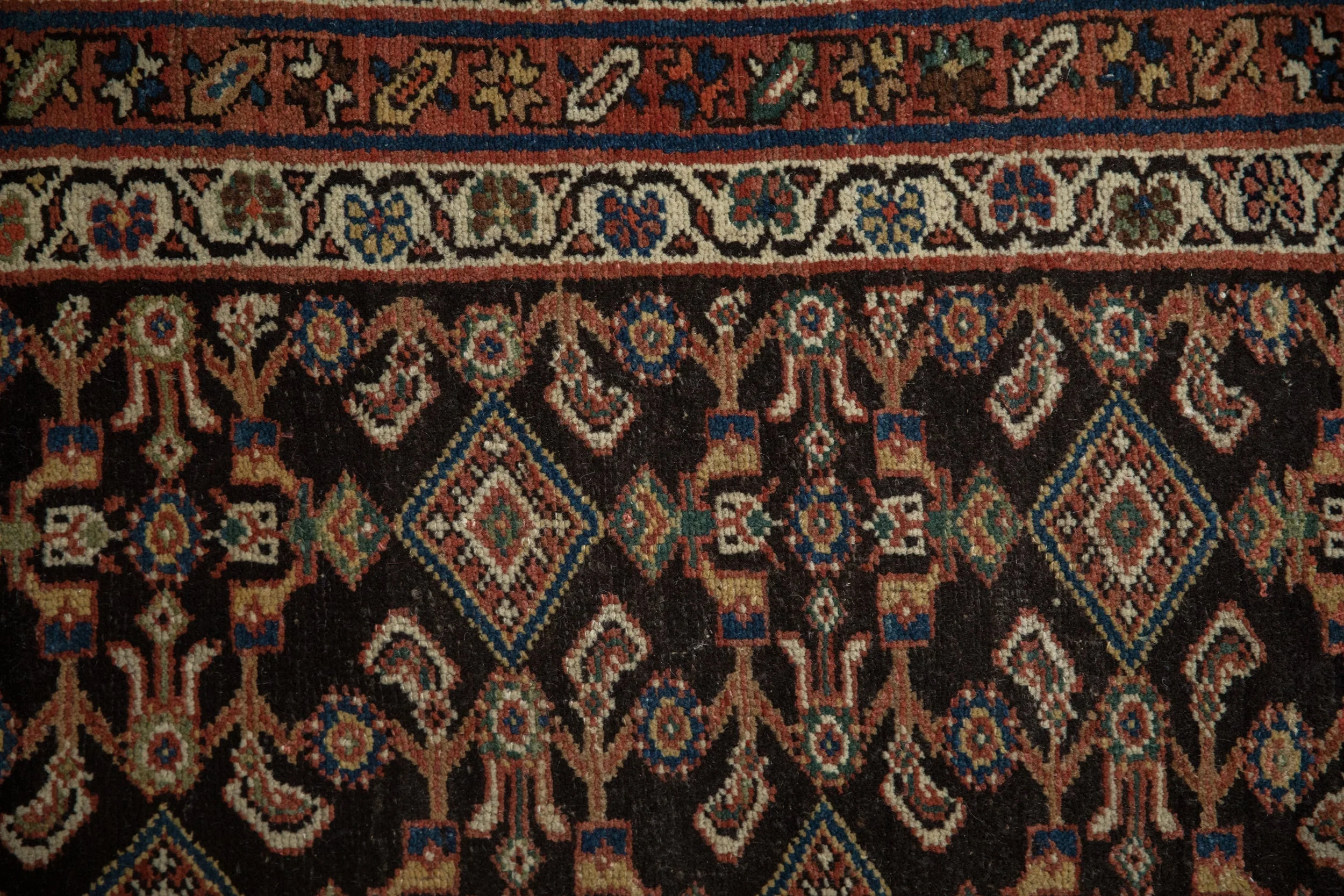 3.5x11.5 Antique Hamadan Rug Runner - Image 3