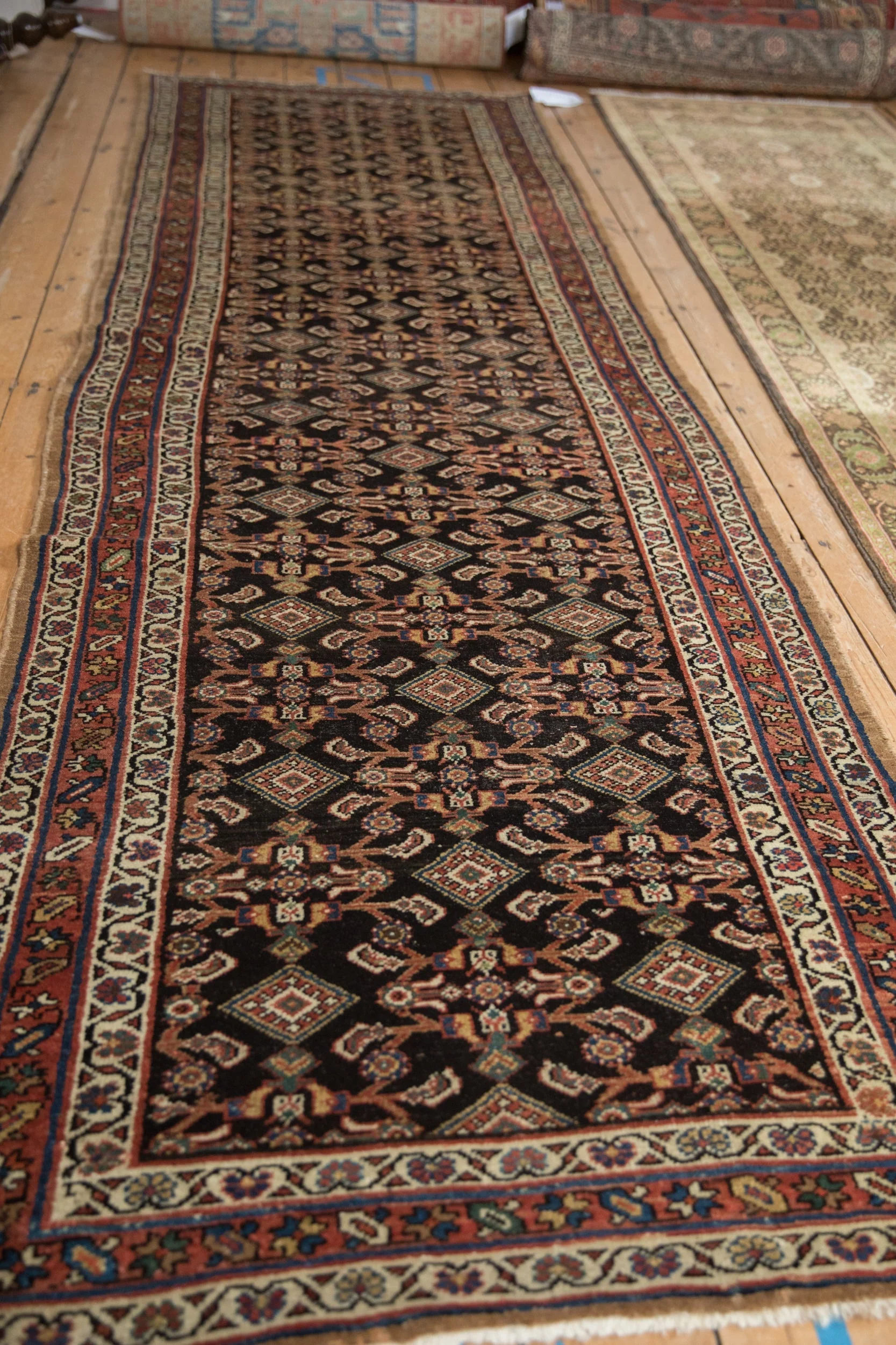 3.5x11.5 Antique Hamadan Rug Runner - Image 5