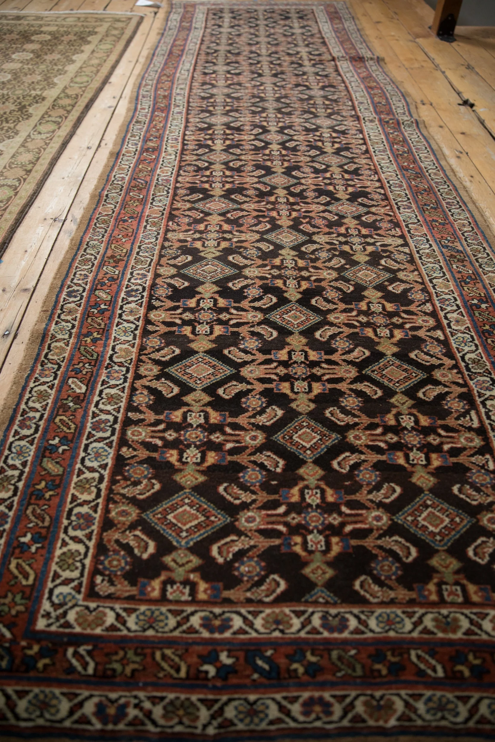 3.5x11.5 Antique Hamadan Rug Runner - Image 8
