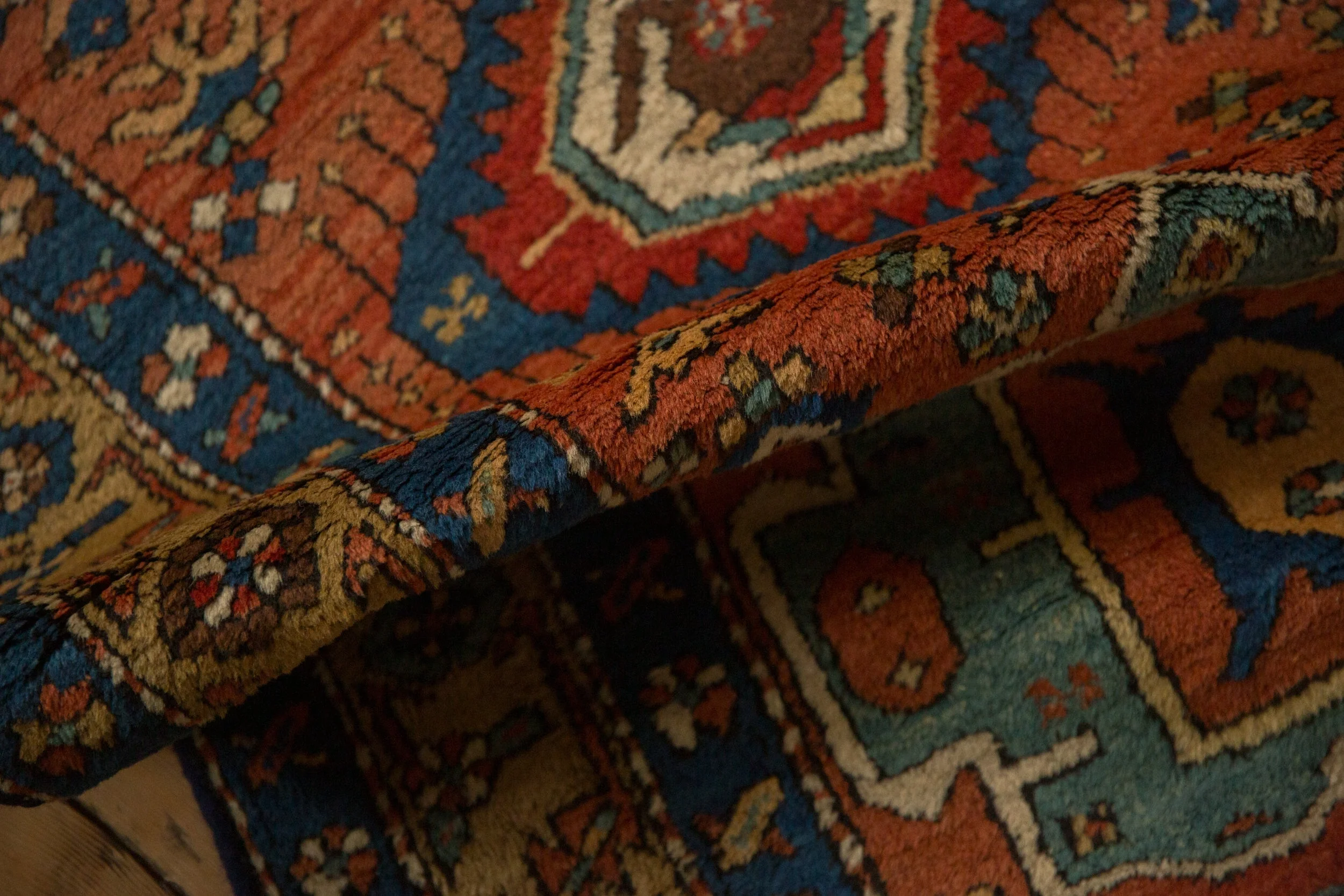 3.5x11.5 Antique Heriz Rug Runner - Image 10