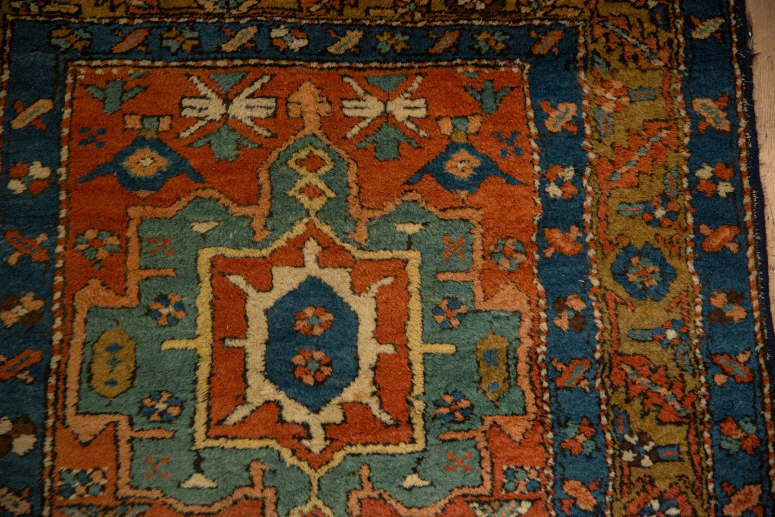 3.5x11.5 Antique Heriz Rug Runner - Image 3