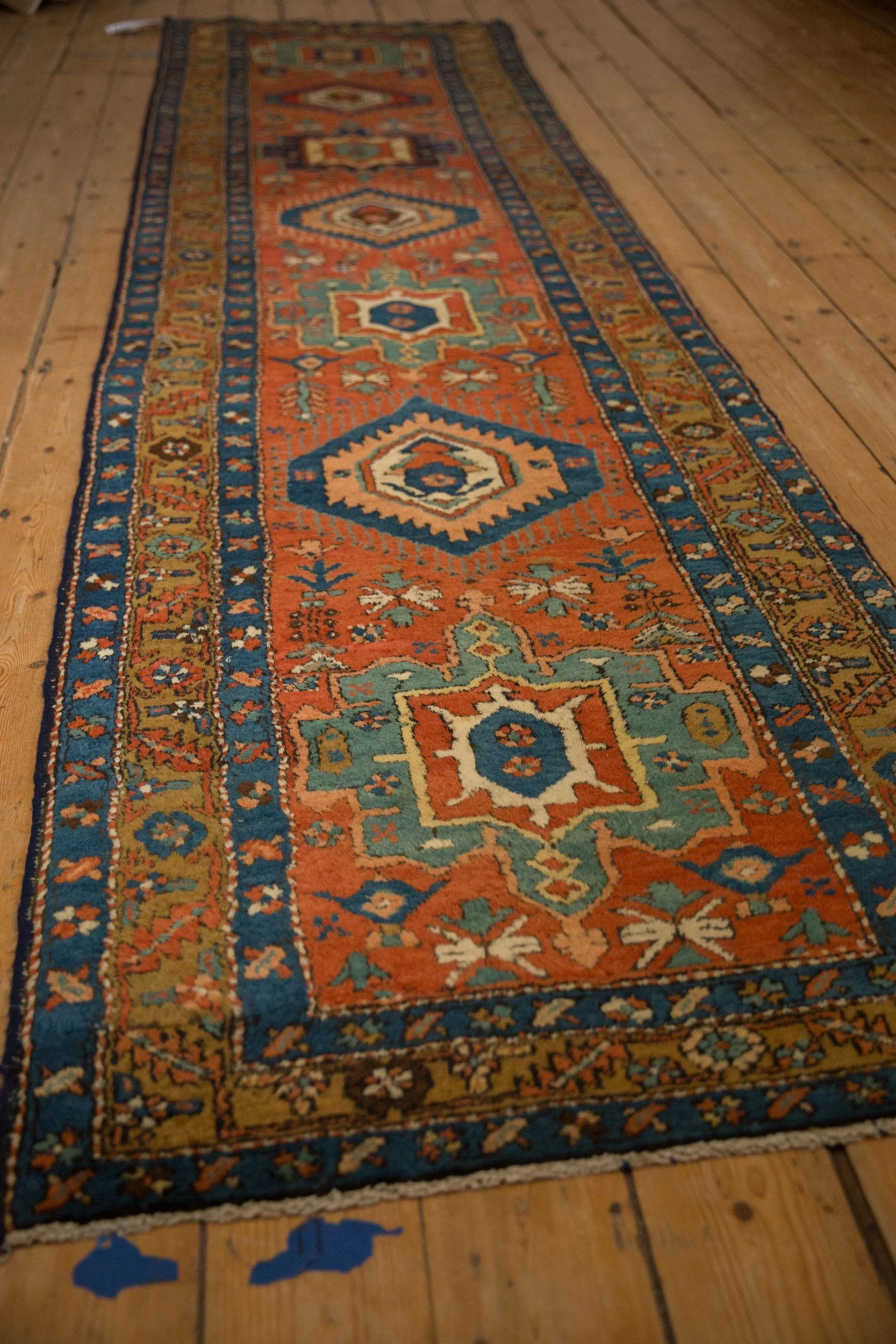 3.5x11.5 Antique Heriz Rug Runner - Image 4