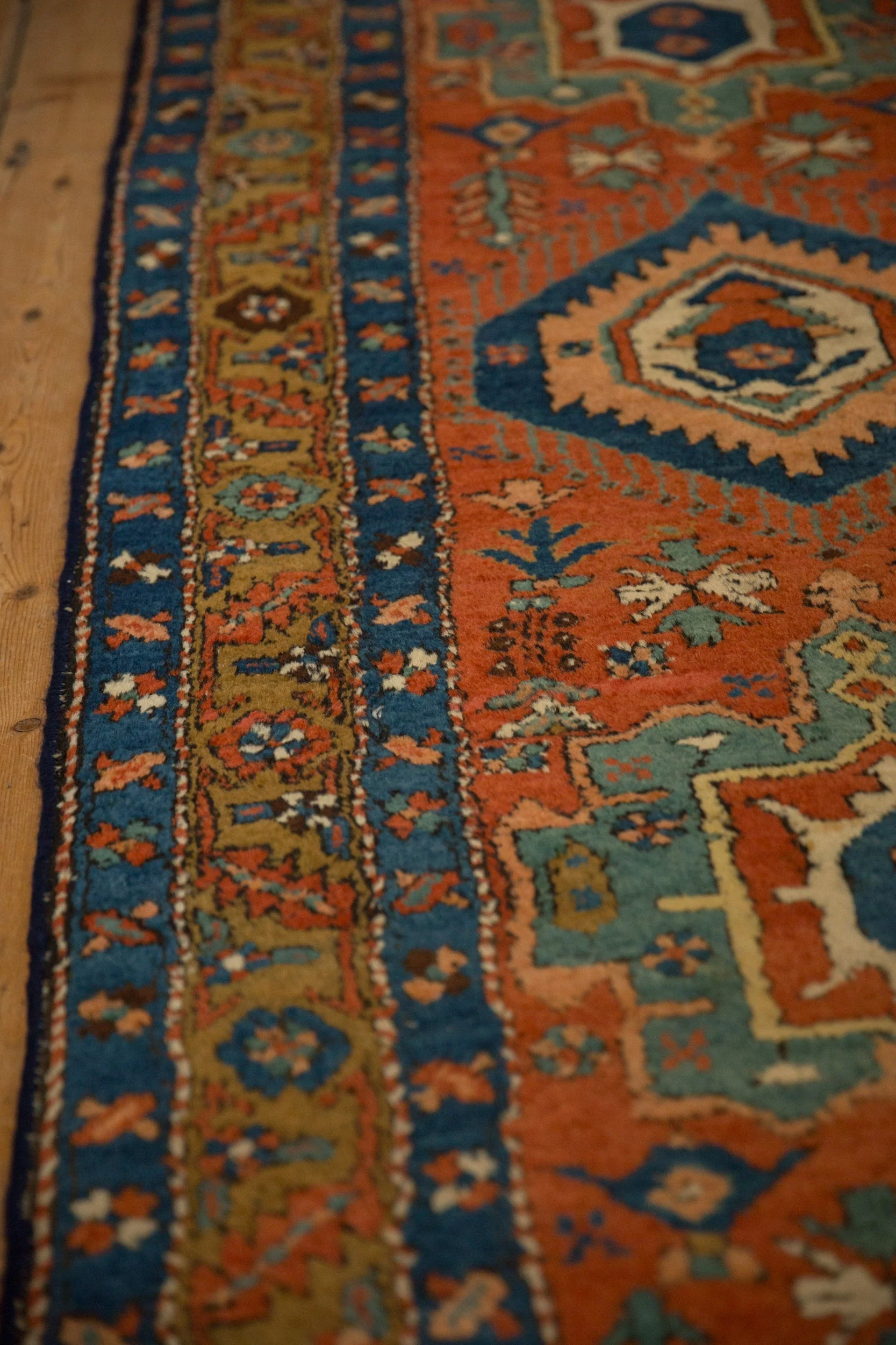 3.5x11.5 Antique Heriz Rug Runner - Image 5