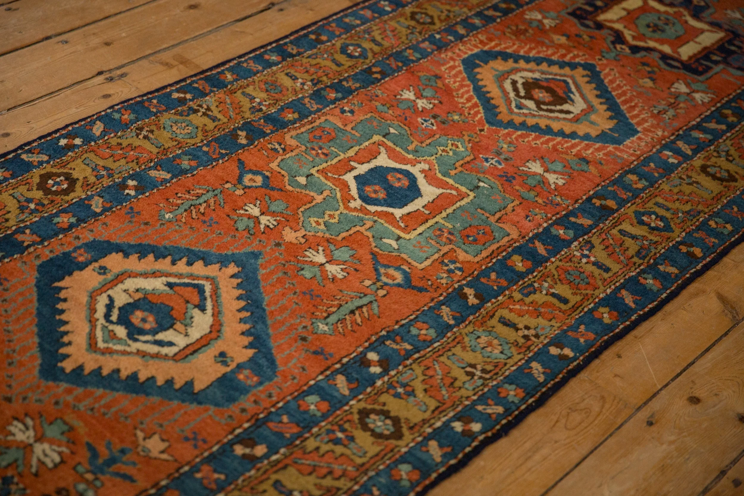 3.5x11.5 Antique Heriz Rug Runner - Image 6