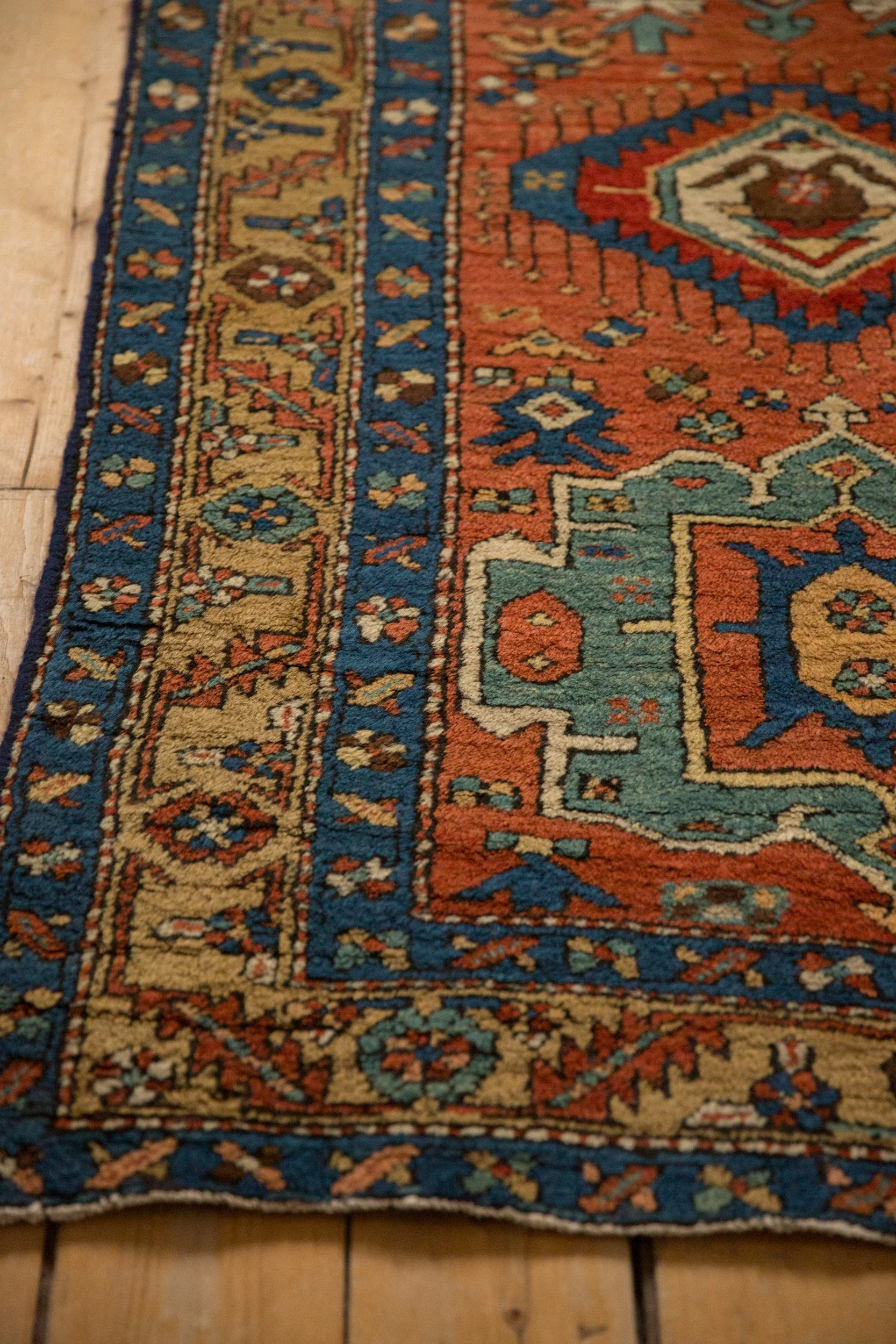3.5x11.5 Antique Heriz Rug Runner - Image 9