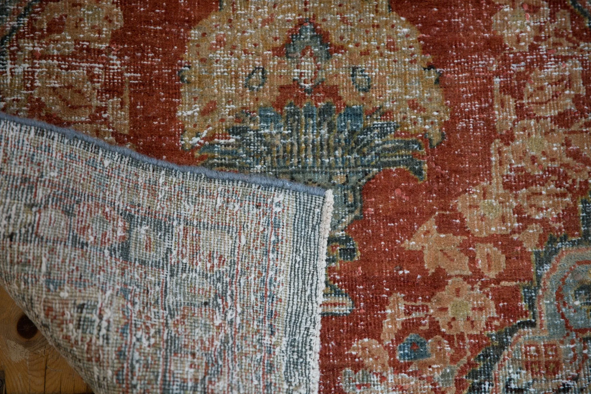 3.5x11.5 Vintage Distressed Mahal Rug Runner - Image 14