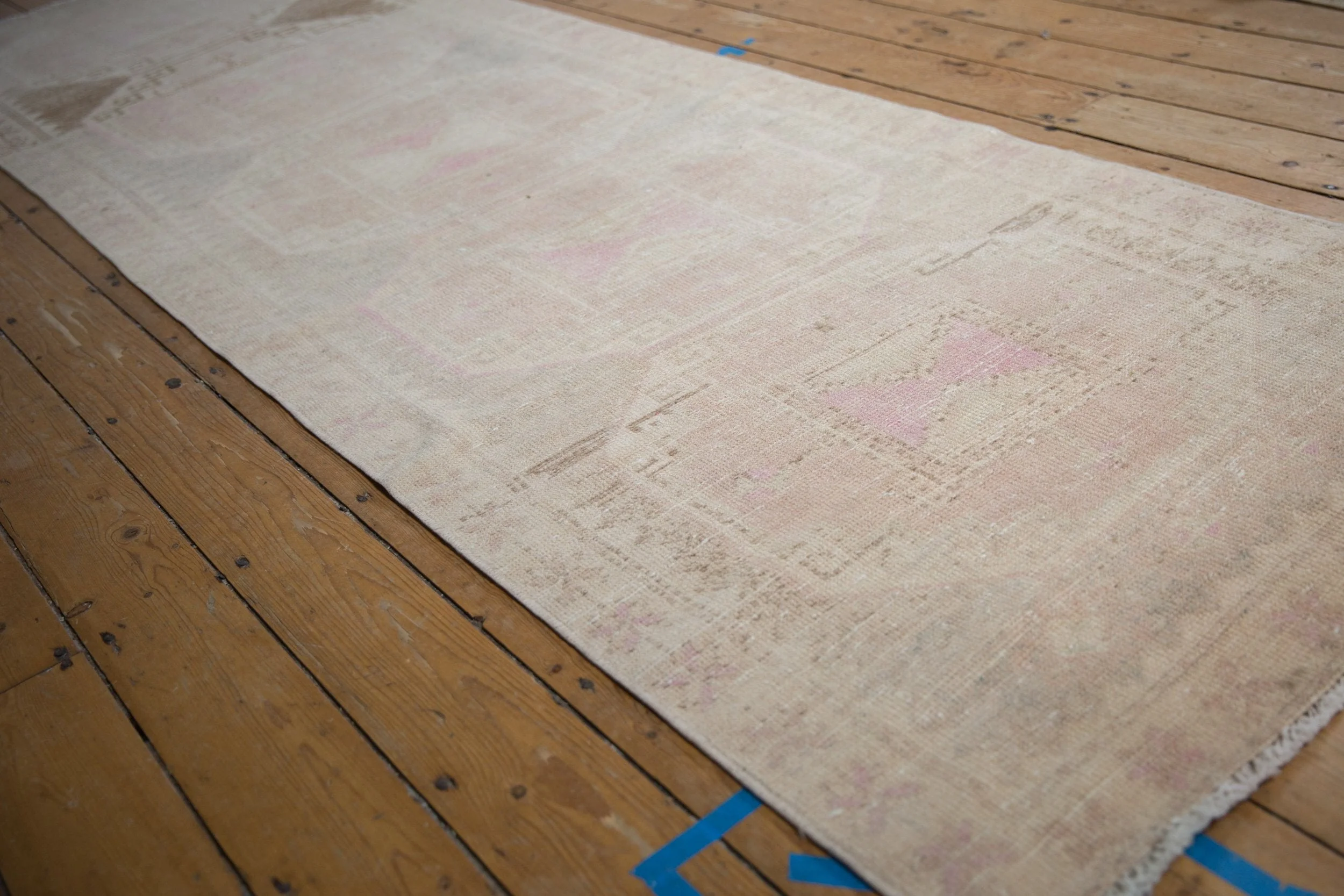3.5x11.5 Vintage Distressed Oushak Rug Runner - Image 7