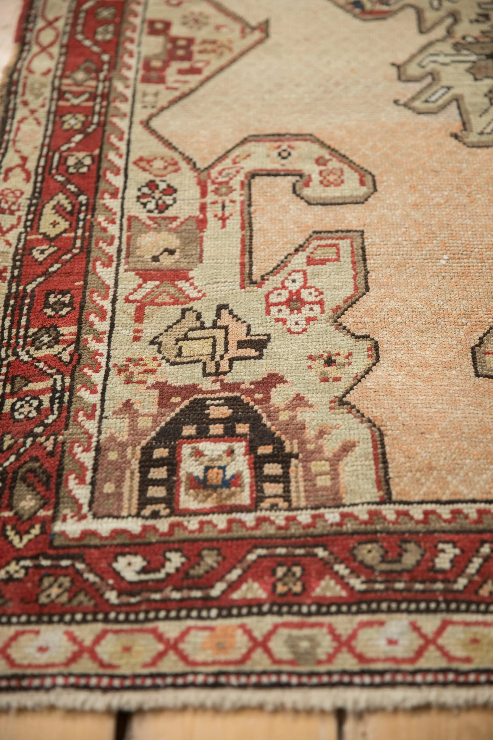 3.5x11 Antique Distressed Karabagh Rug Runner - Image 10