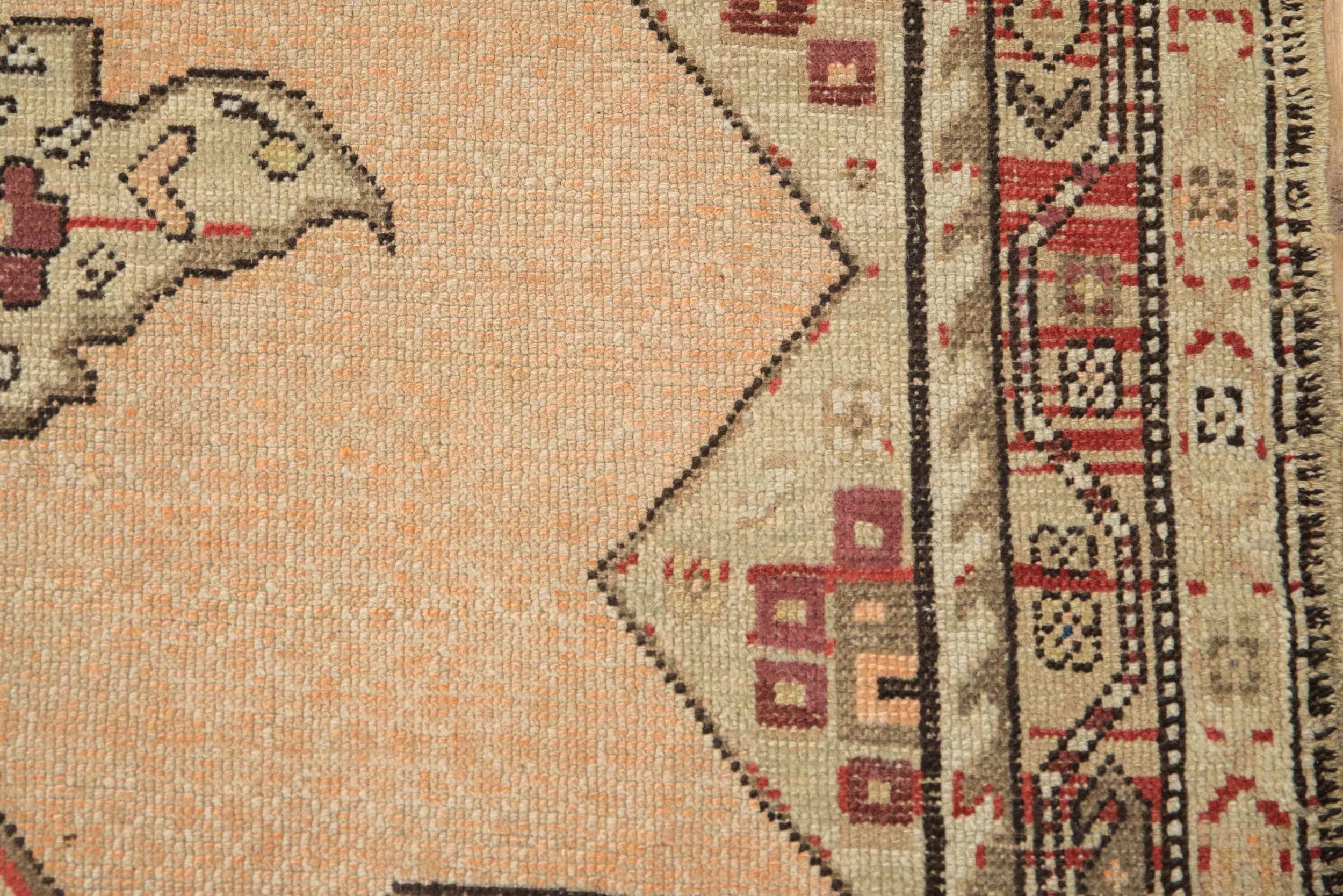 3.5x11 Antique Distressed Karabagh Rug Runner - Image 3
