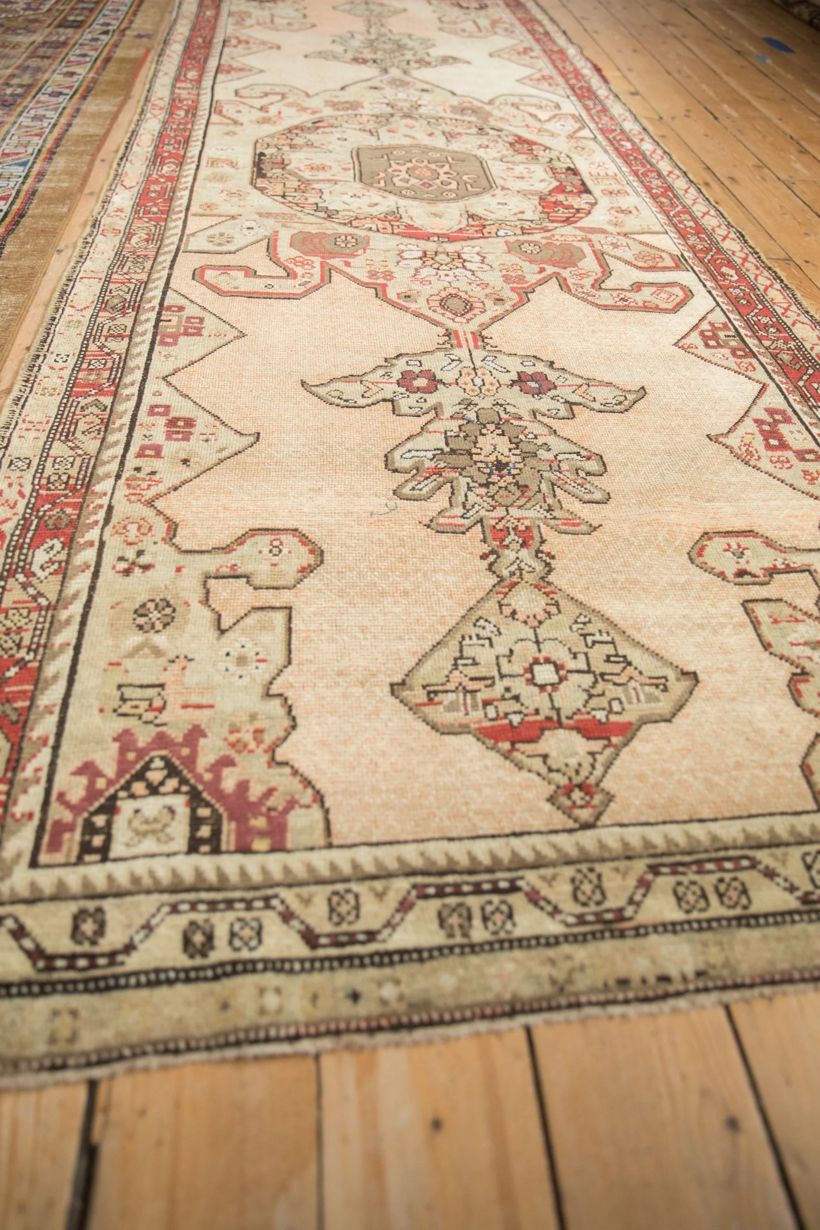 3.5x11 Antique Distressed Karabagh Rug Runner - Image 5