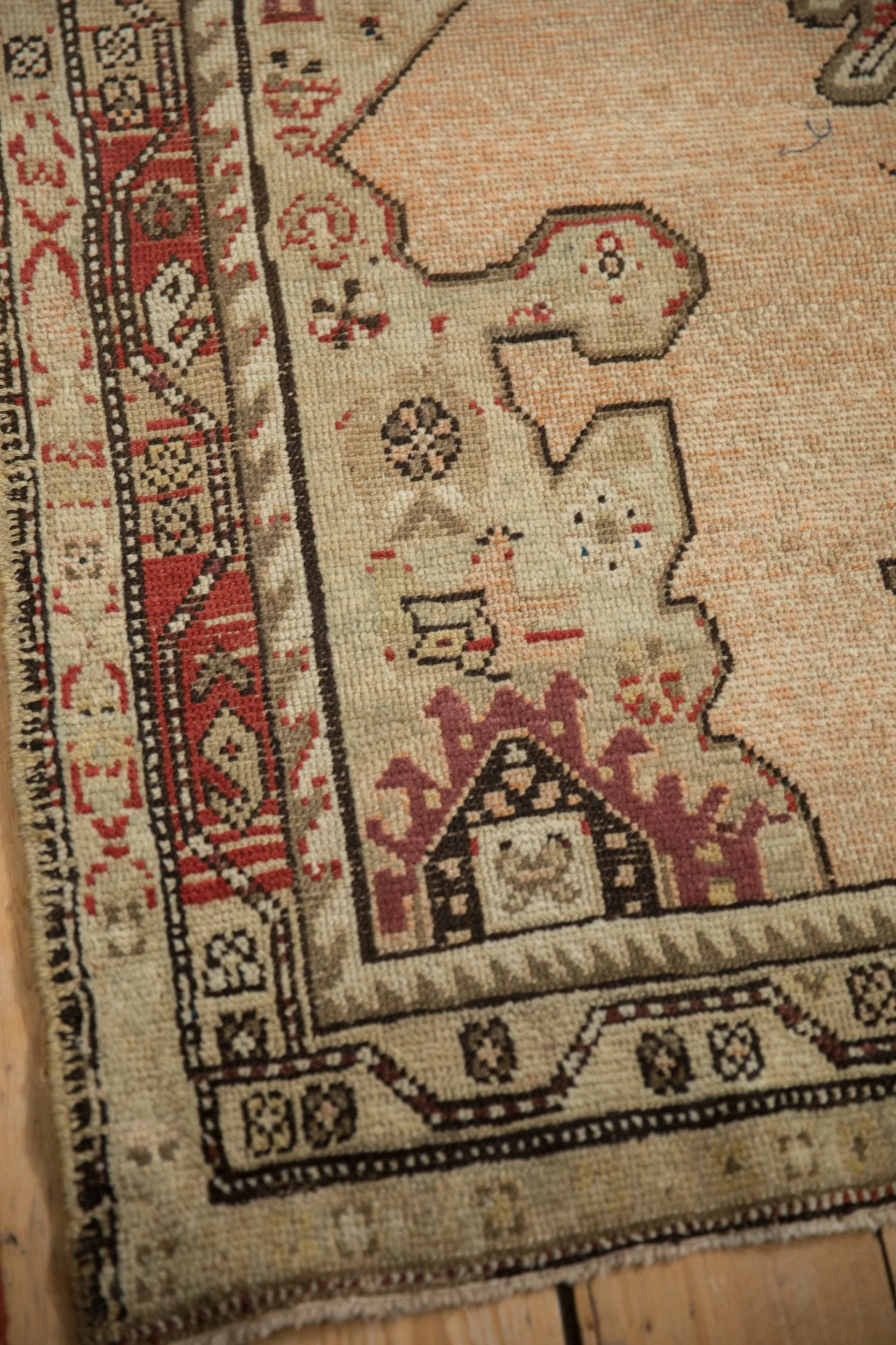 3.5x11 Antique Distressed Karabagh Rug Runner - Image 7