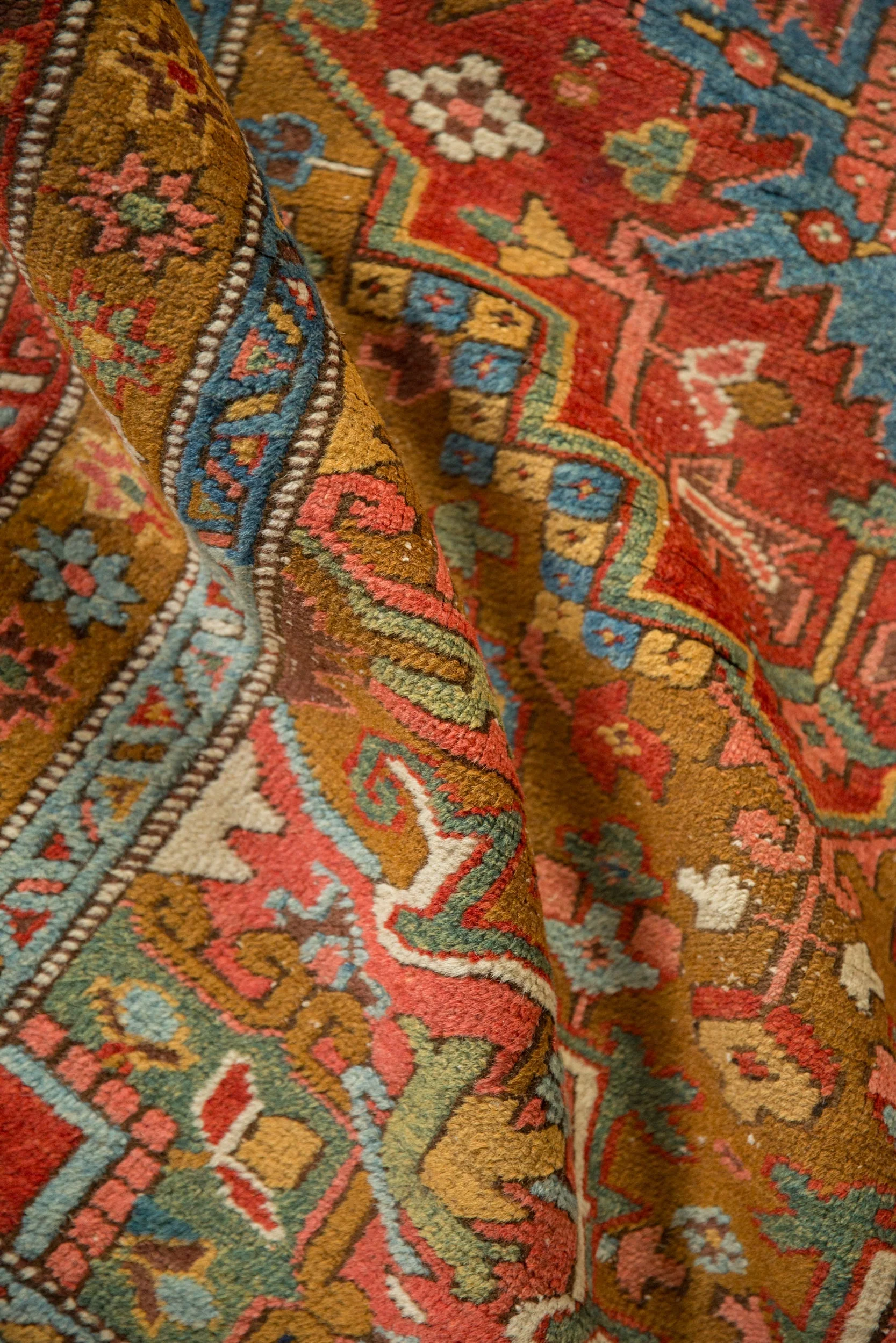 3.5x11 Antique Heriz Rug Runner - Image 11