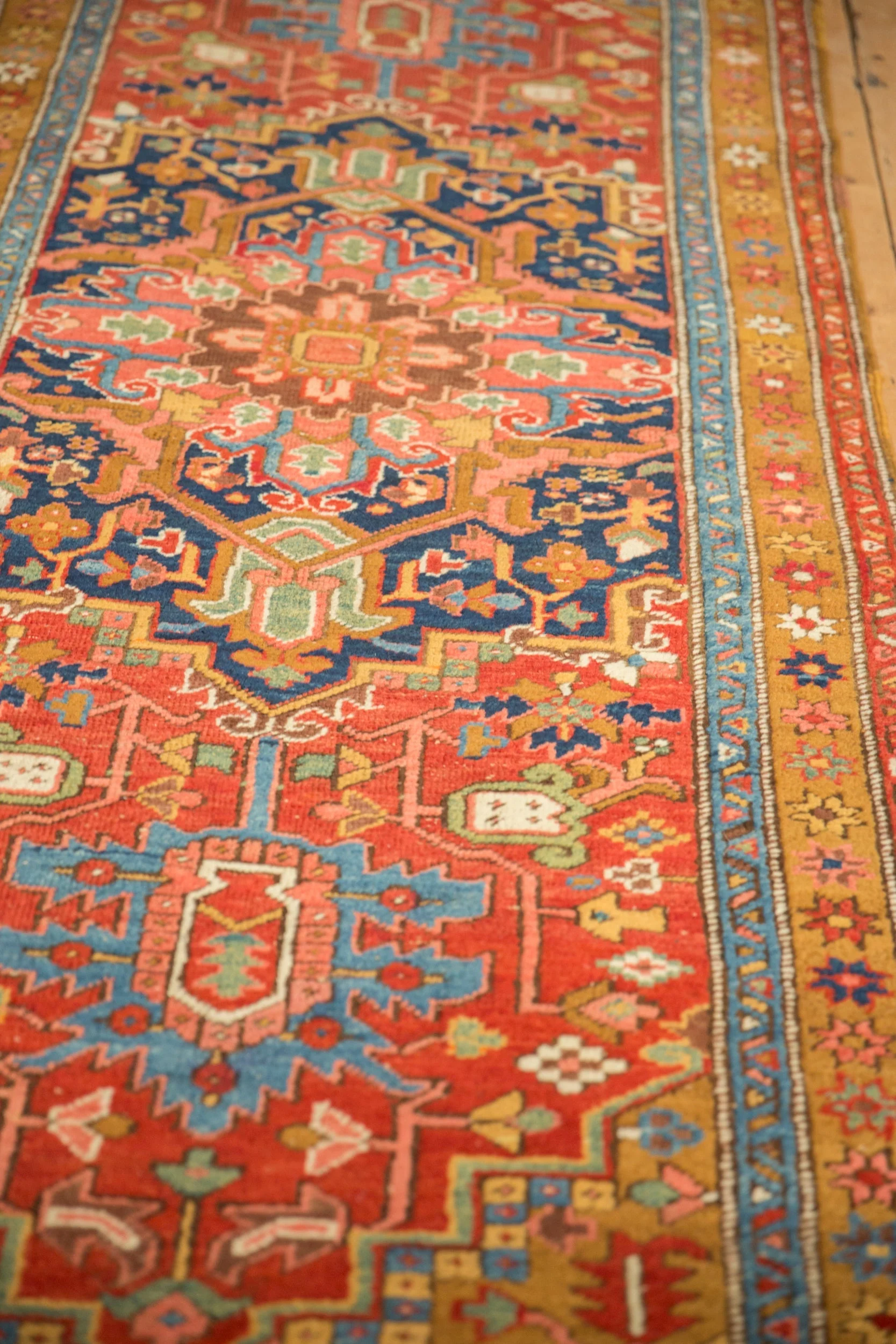 3.5x11 Antique Heriz Rug Runner - Image 4