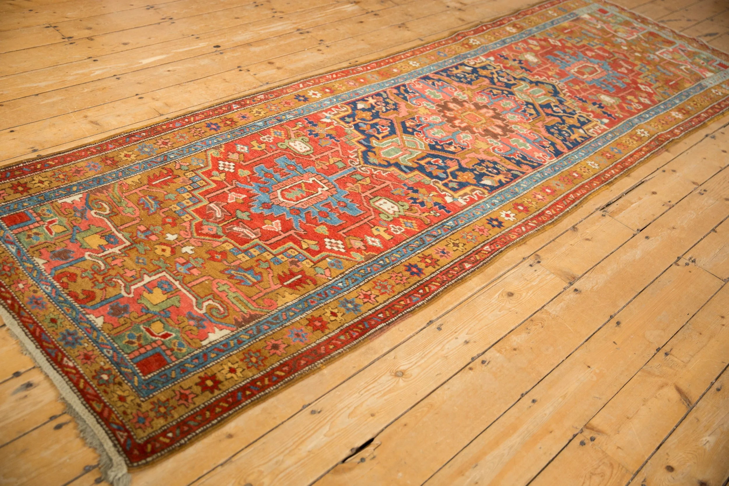 3.5x11 Antique Heriz Rug Runner - Image 5