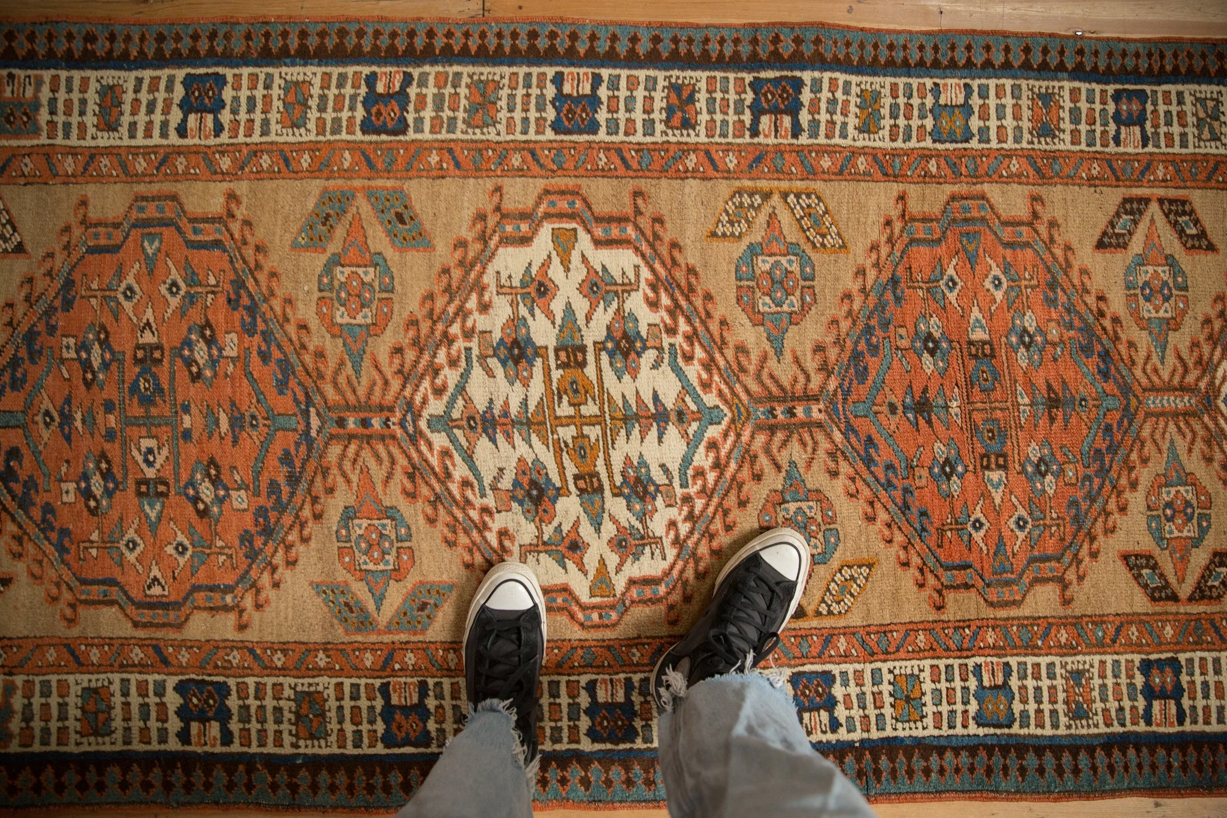 3.5x11 Antique Serab Rug Runner - Image 2