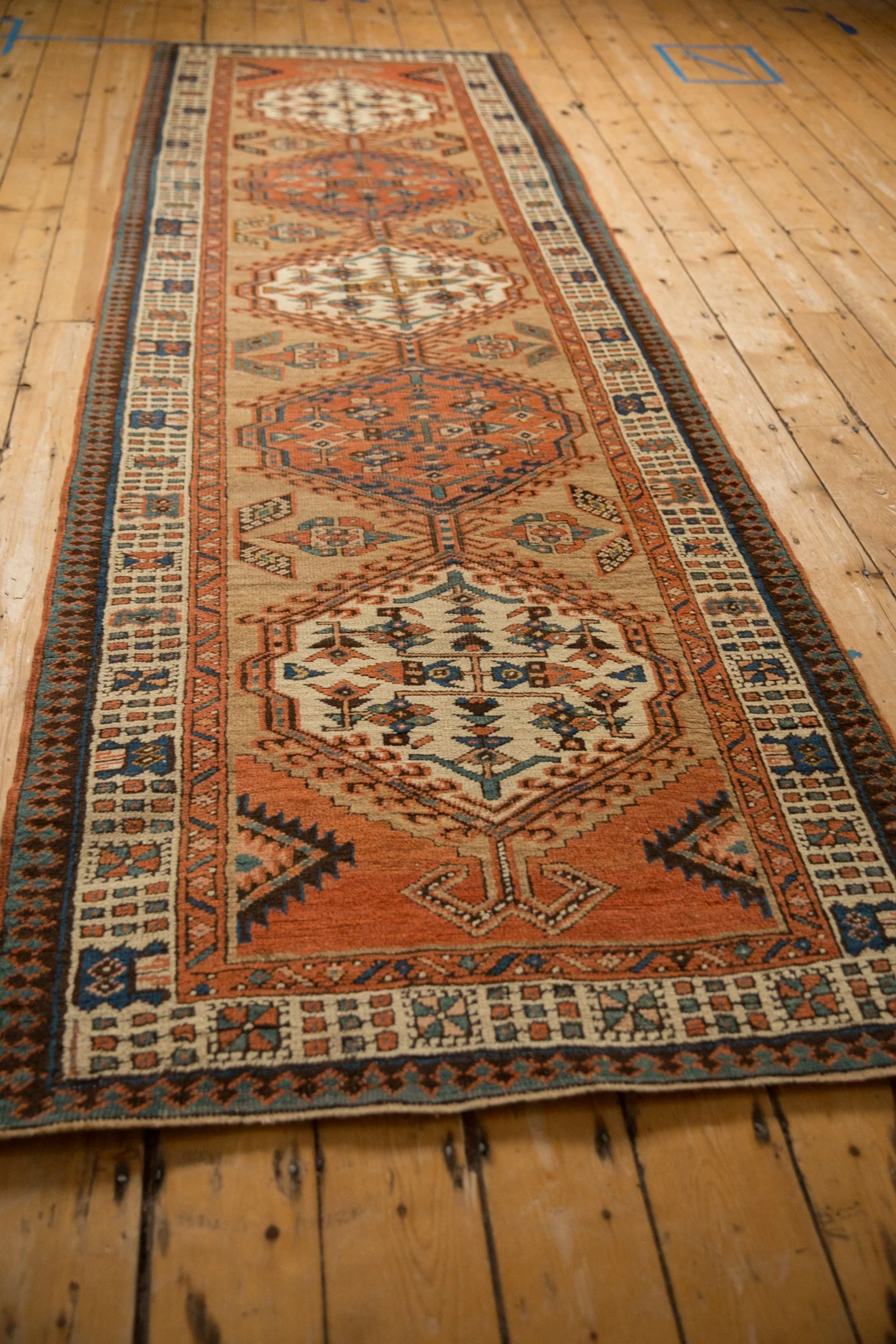3.5x11 Antique Serab Rug Runner - Image 7