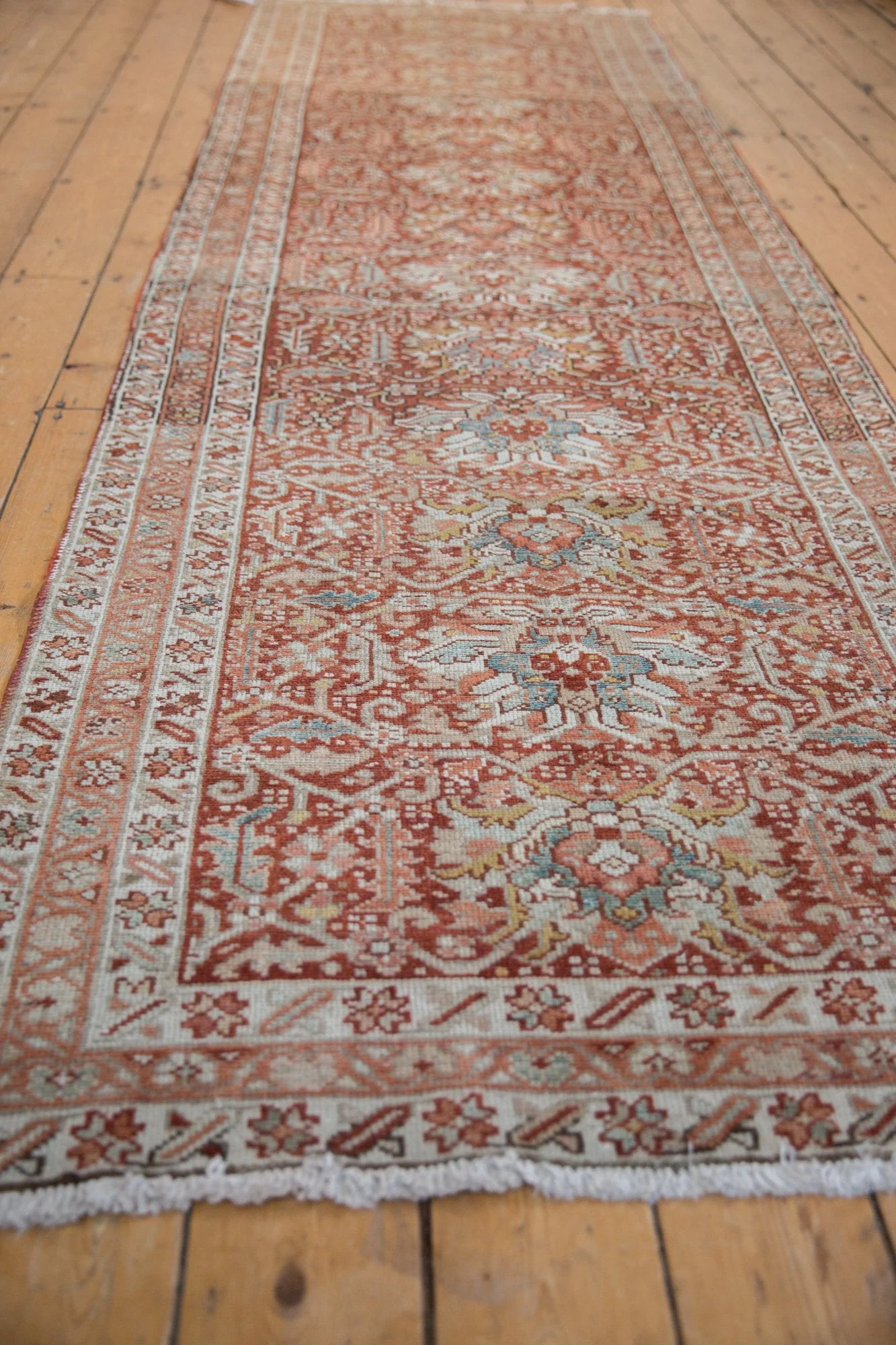 3.5x11 Vintage Distressed Karaja Rug Runner - Image 3