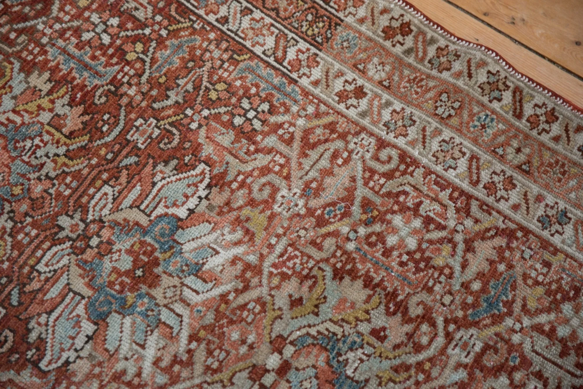 3.5x11 Vintage Distressed Karaja Rug Runner - Image 5