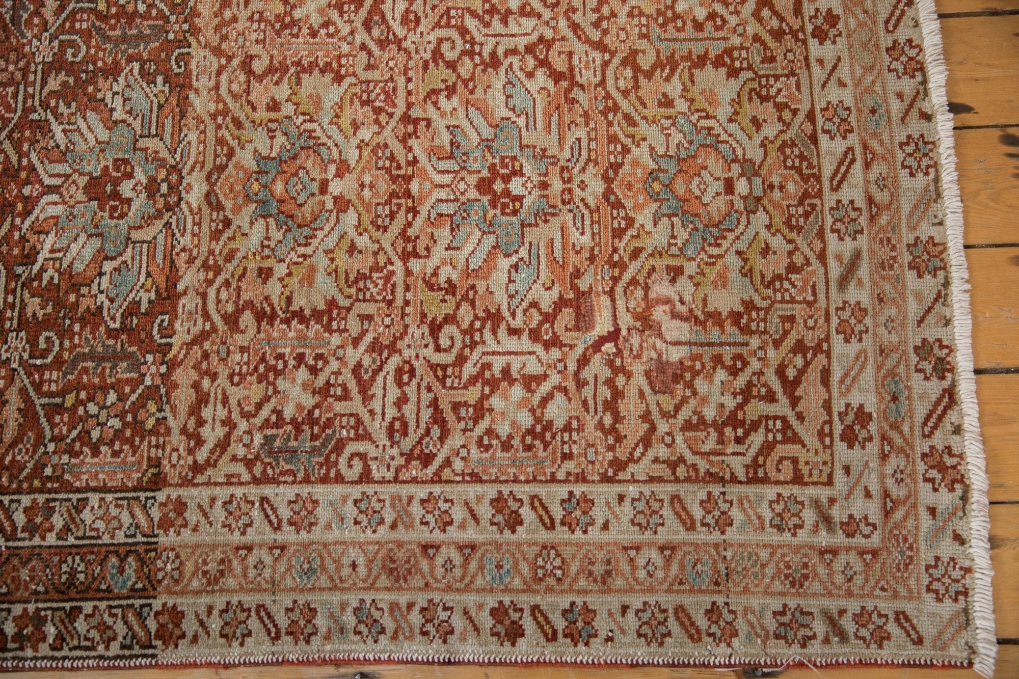 3.5x11 Vintage Distressed Karaja Rug Runner - Image 6