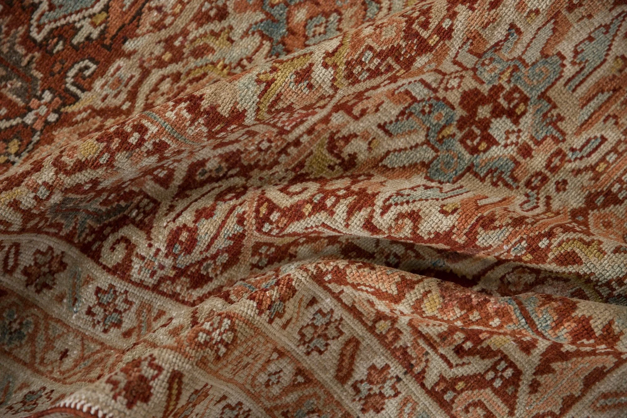3.5x11 Vintage Distressed Karaja Rug Runner - Image 8