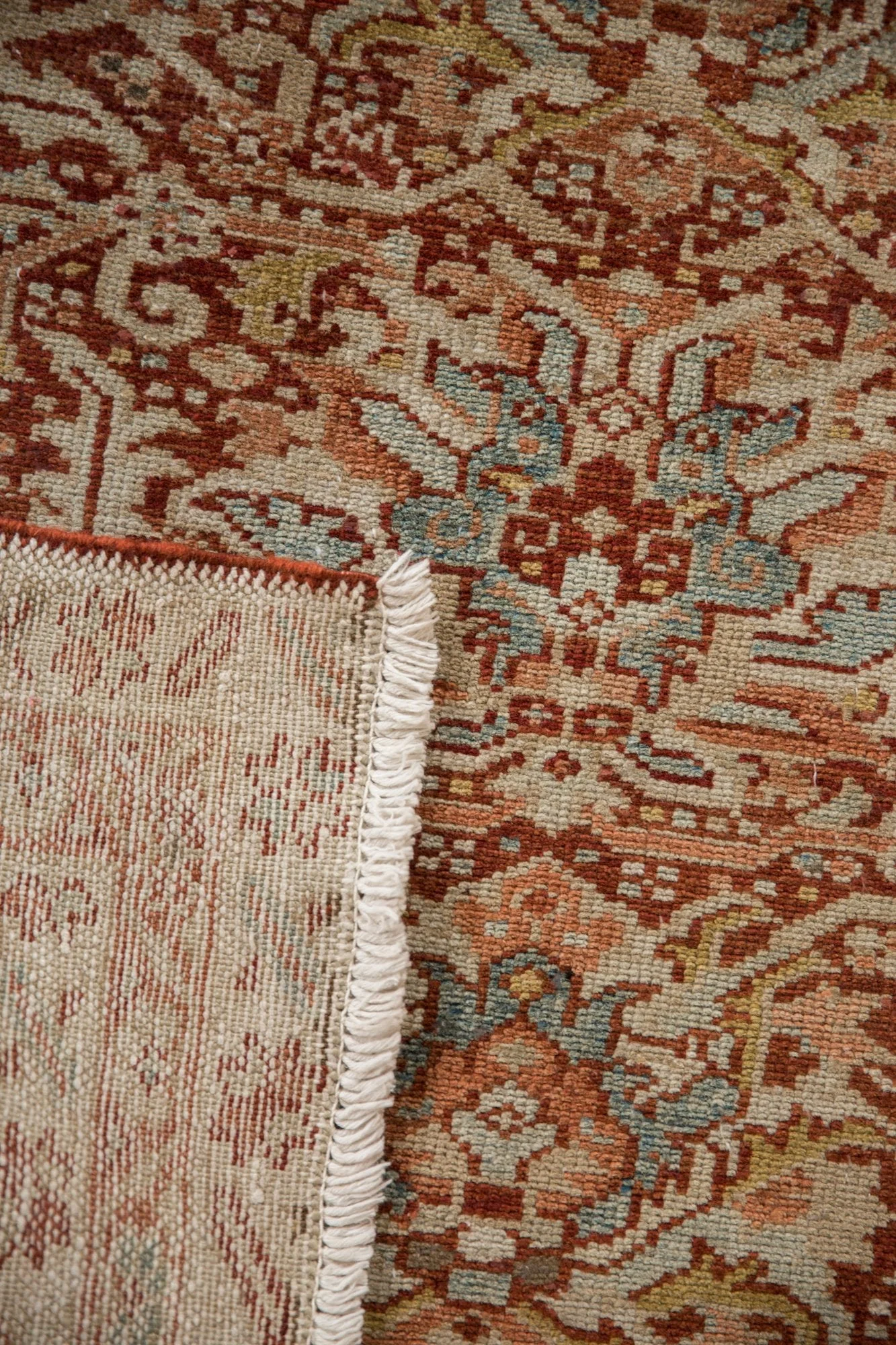 3.5x11 Vintage Distressed Karaja Rug Runner - Image 9