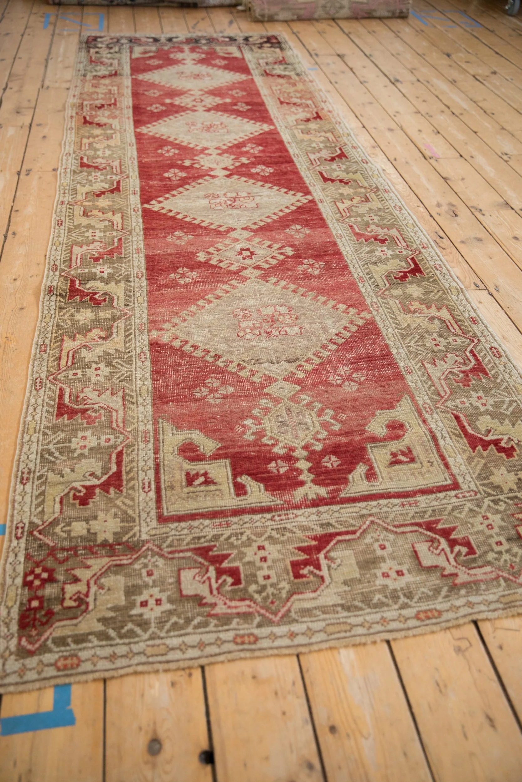 3.5x11 Vintage Distressed Oushak Rug Runner - Image 5