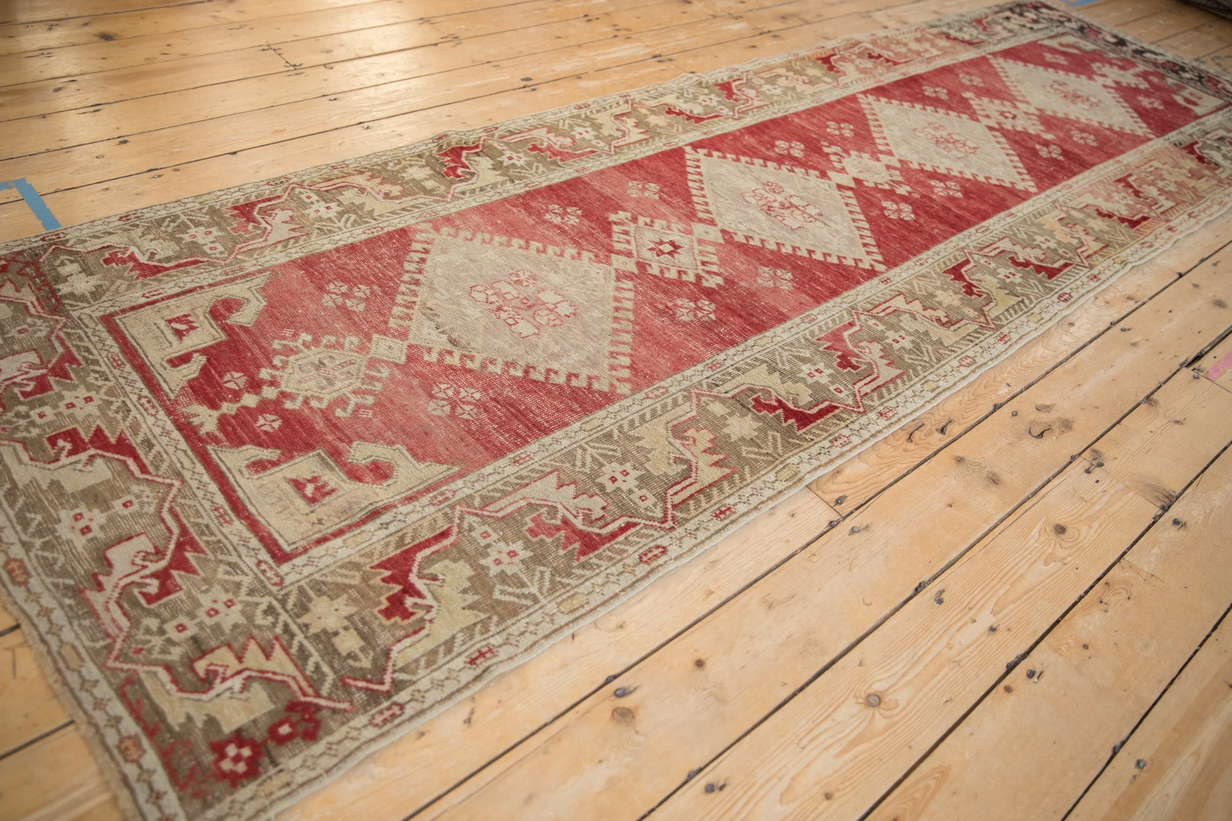 3.5x11 Vintage Distressed Oushak Rug Runner - Image 7