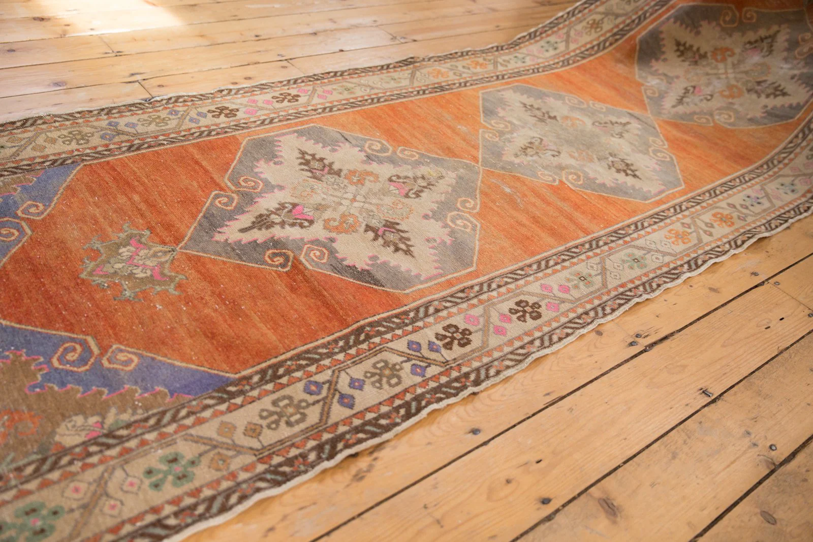 3.5x11 Vintage Distressed Oushak Rug Runner - Image 15