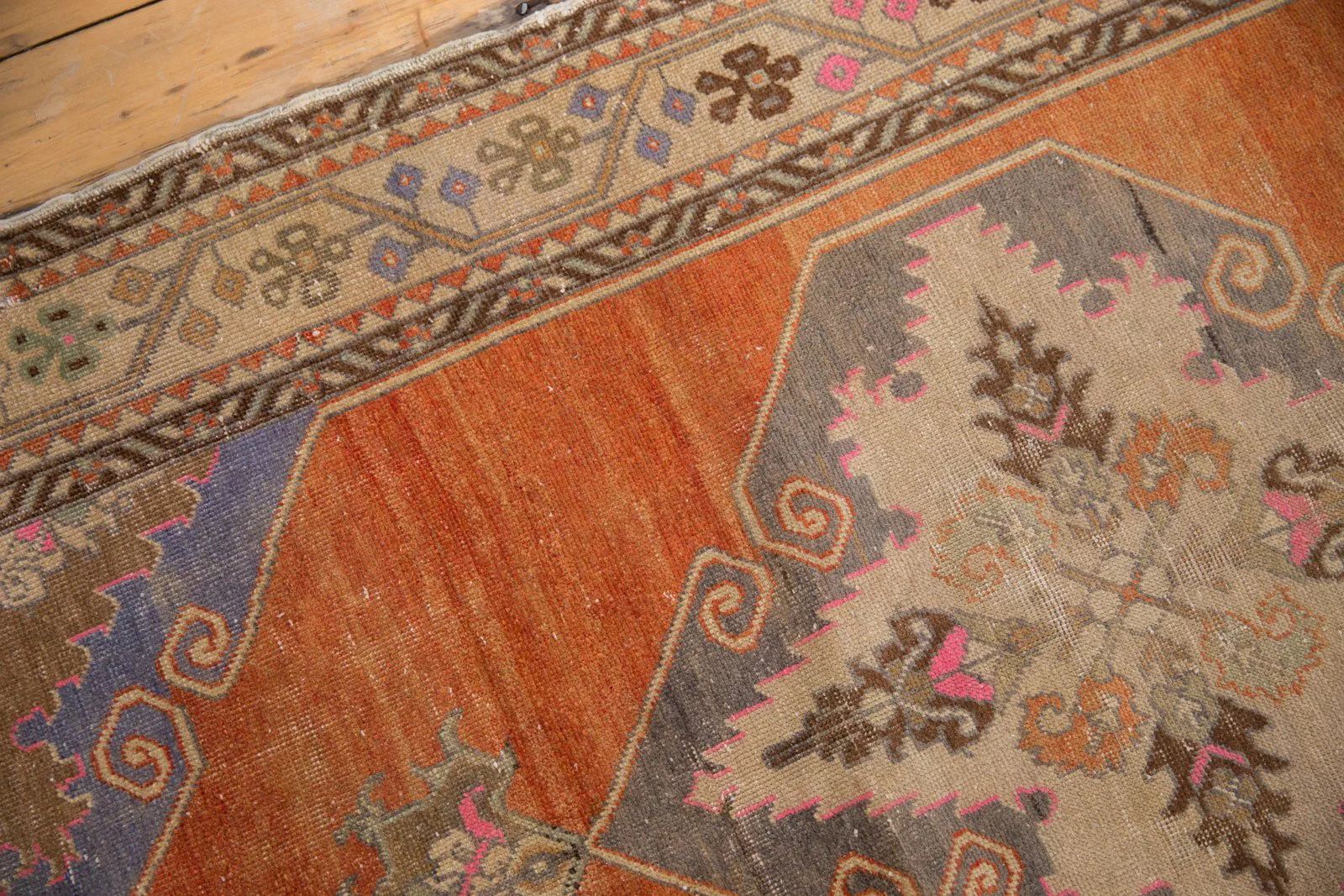 3.5x11 Vintage Distressed Oushak Rug Runner - Image 4