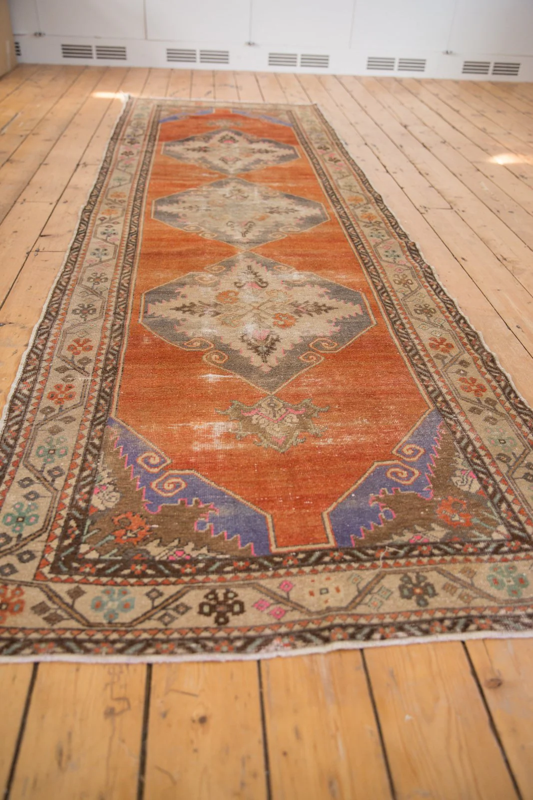 3.5x11 Vintage Distressed Oushak Rug Runner - Image 6