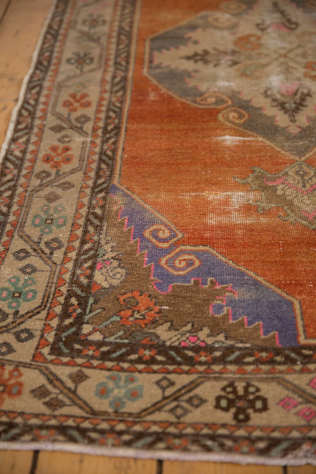 3.5x11 Vintage Distressed Oushak Rug Runner - Image 7
