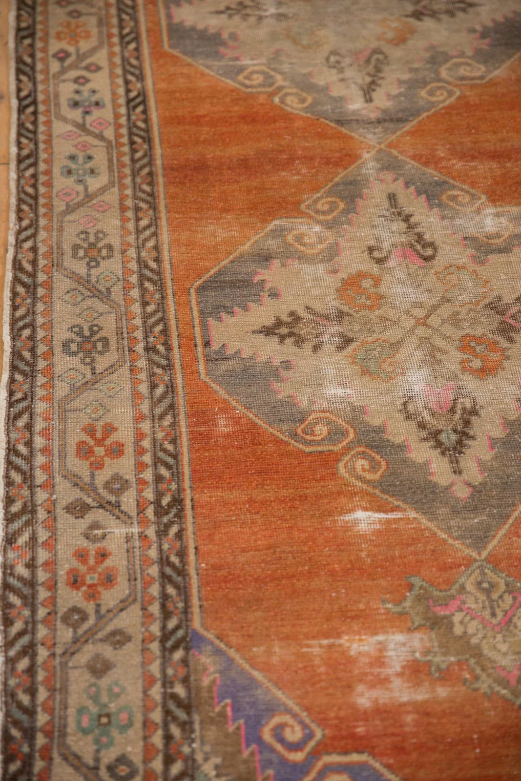 3.5x11 Vintage Distressed Oushak Rug Runner - Image 8