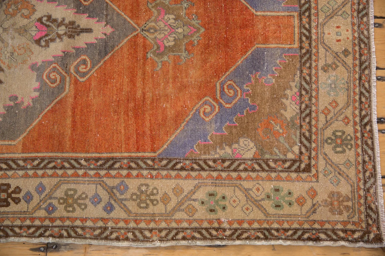 3.5x11 Vintage Distressed Oushak Rug Runner - Image 9