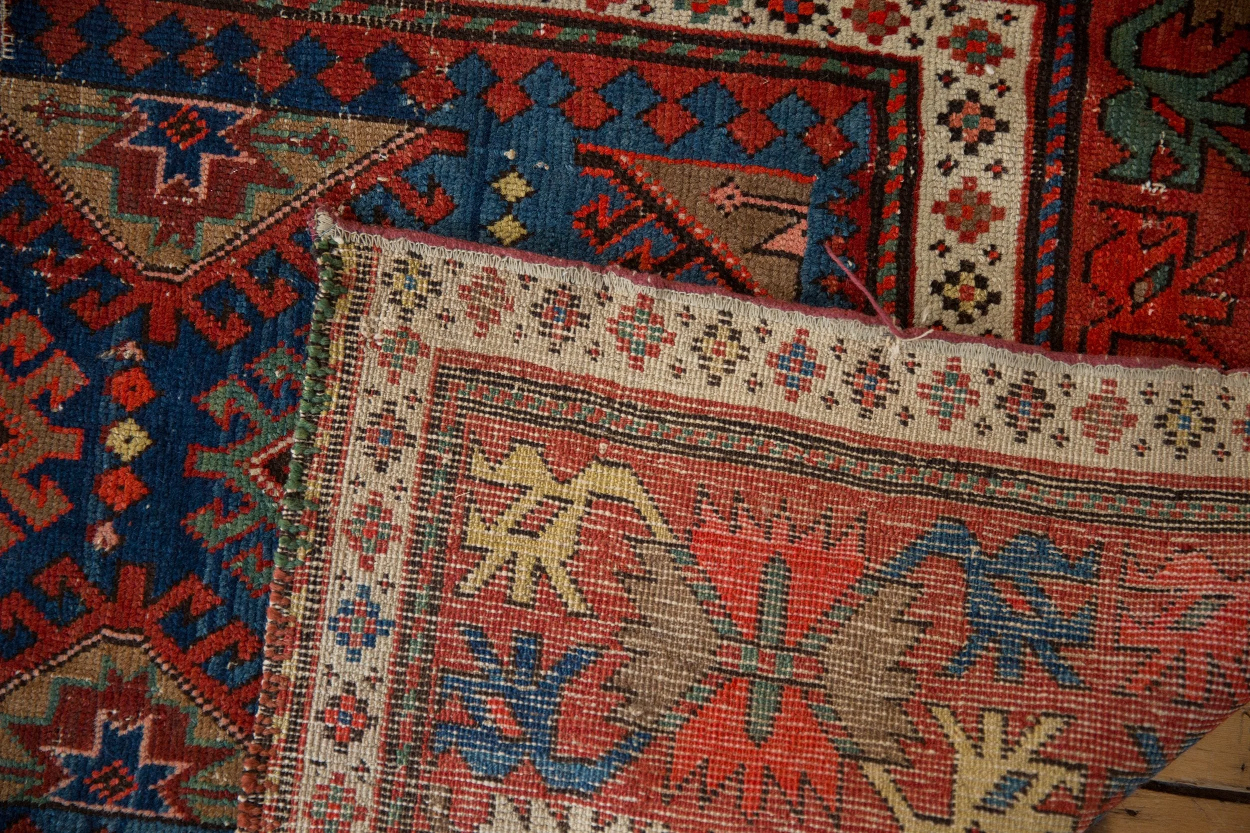 3.5x12.5 Antique Caucasian Rug Runner - Image 10