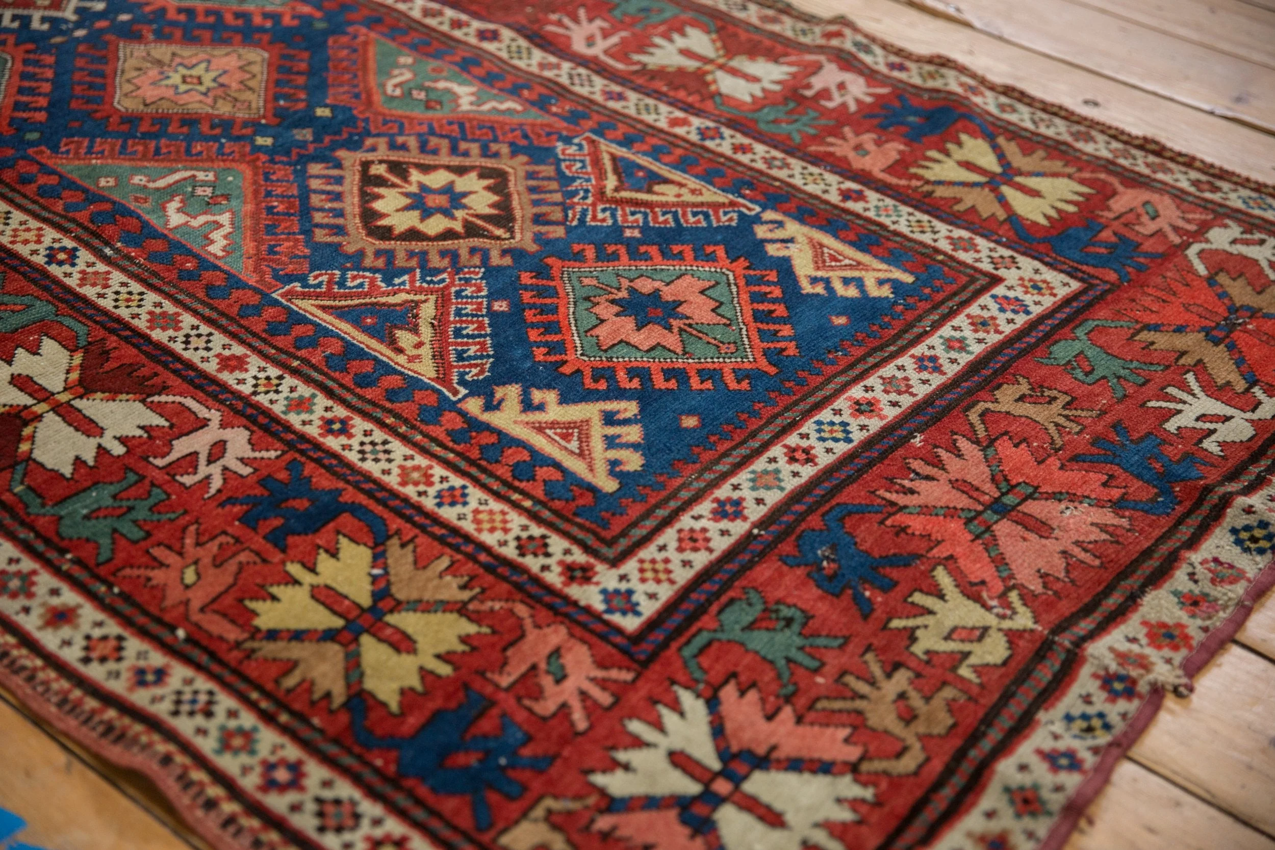 3.5x12.5 Antique Caucasian Rug Runner - Image 4