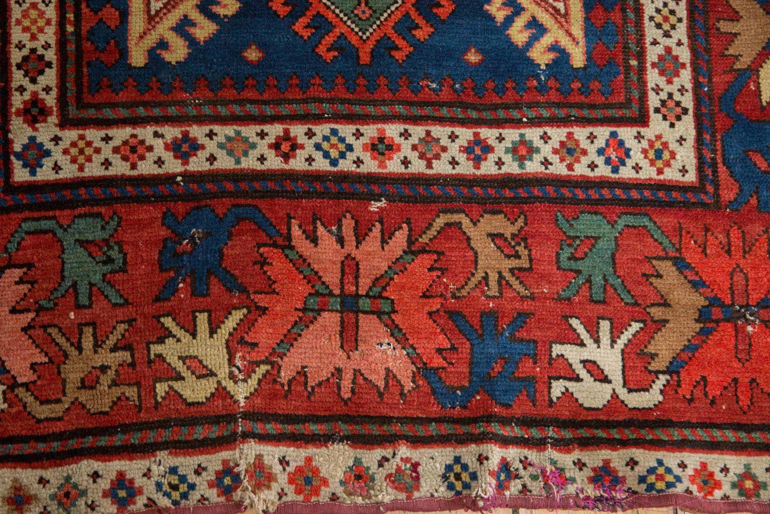 3.5x12.5 Antique Caucasian Rug Runner - Image 5