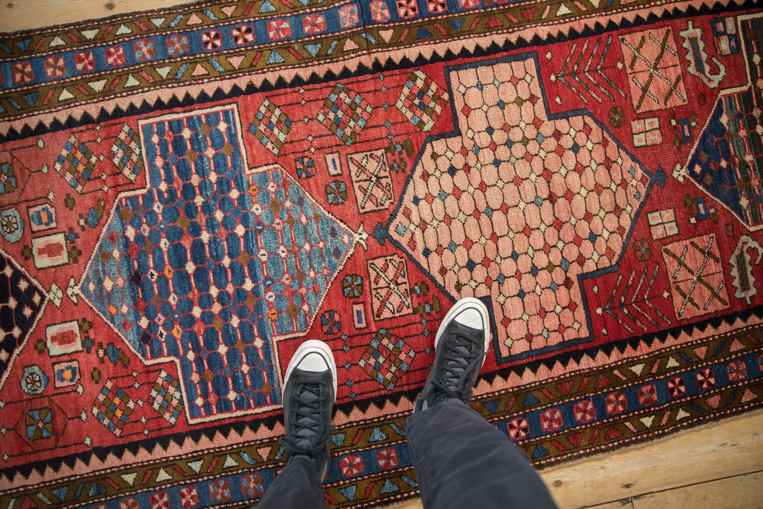 3.5x12.5 Vintage Baktiari Rug Runner - Image 2