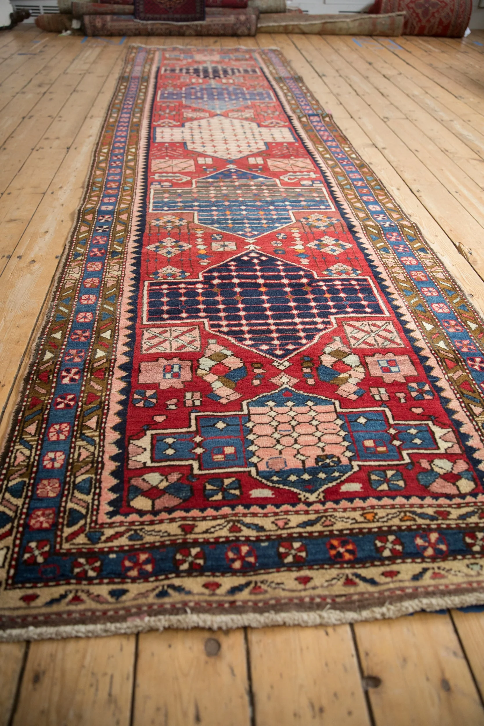 3.5x12.5 Vintage Baktiari Rug Runner - Image 4