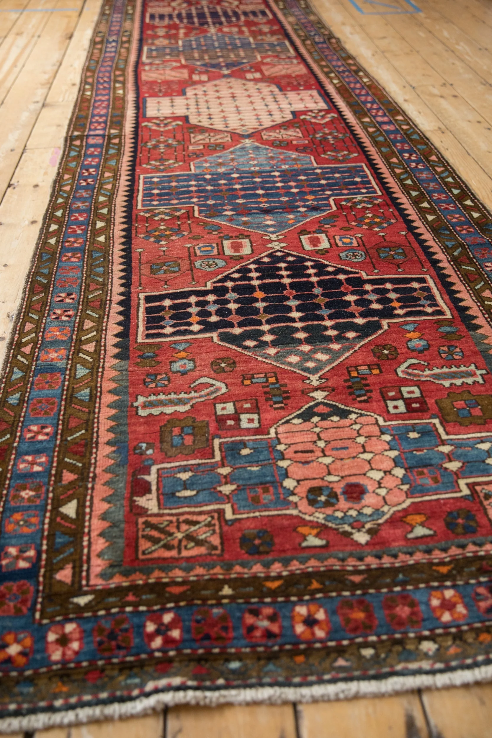 3.5x12.5 Vintage Baktiari Rug Runner - Image 8
