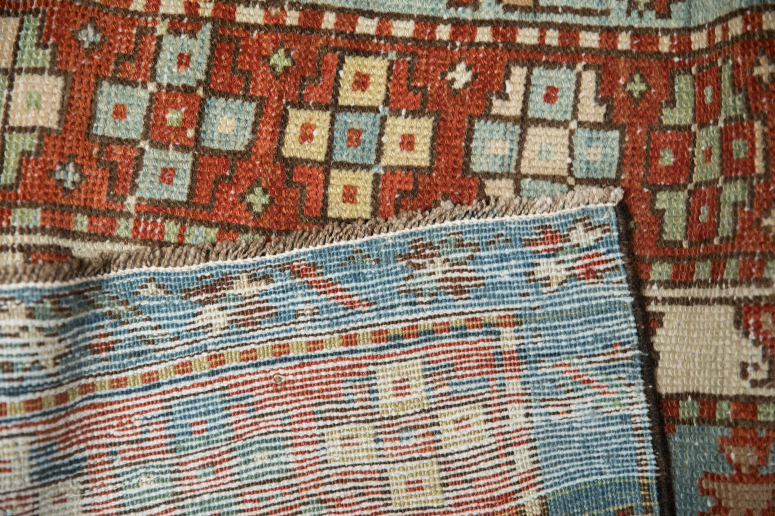 3.5x12.5 Vintage Distressed Karaja Rug Runner - Image 10