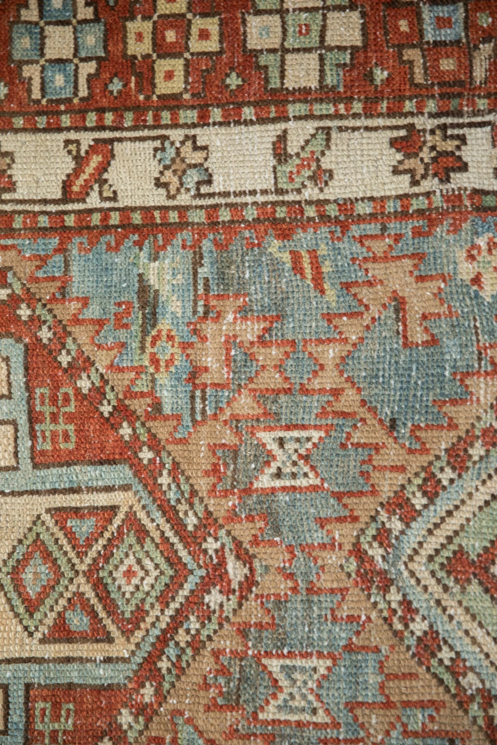3.5x12.5 Vintage Distressed Karaja Rug Runner - Image 8