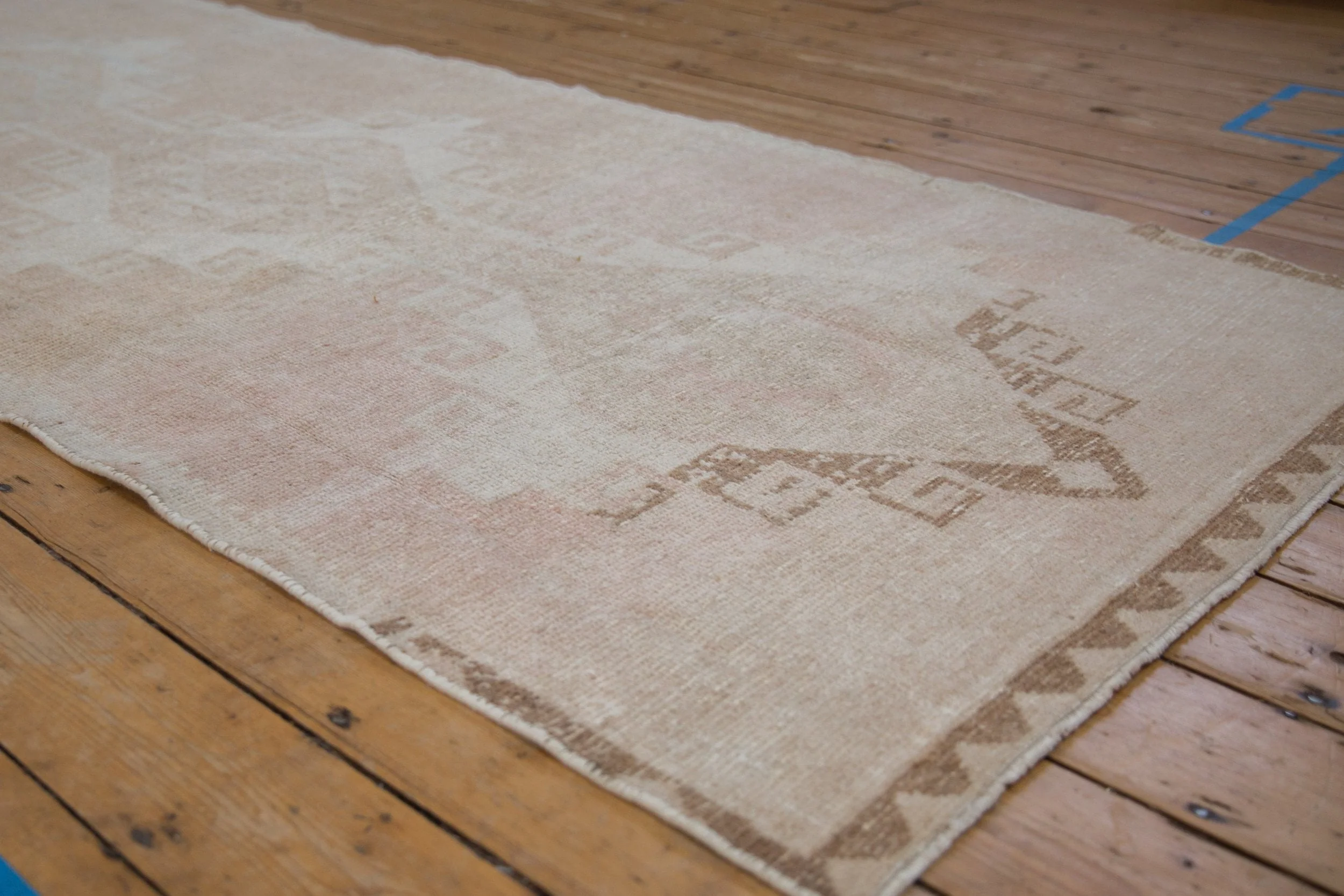 3.5x12.5 Vintage Distressed Oushak Rug Runner - Image 6