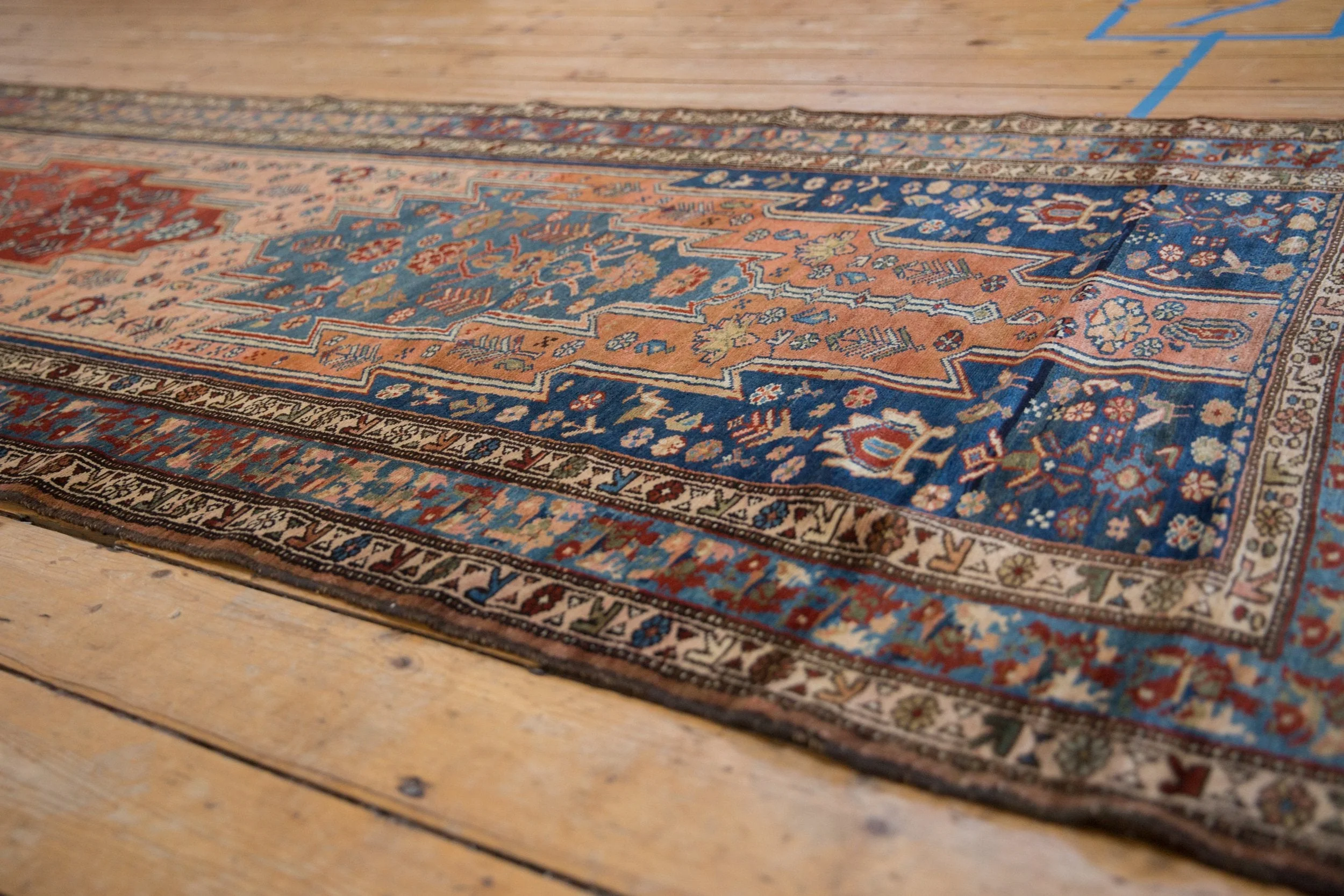 3.5x12.5 Vintage Fine Distressed Malayer Rug Runner - Image 2