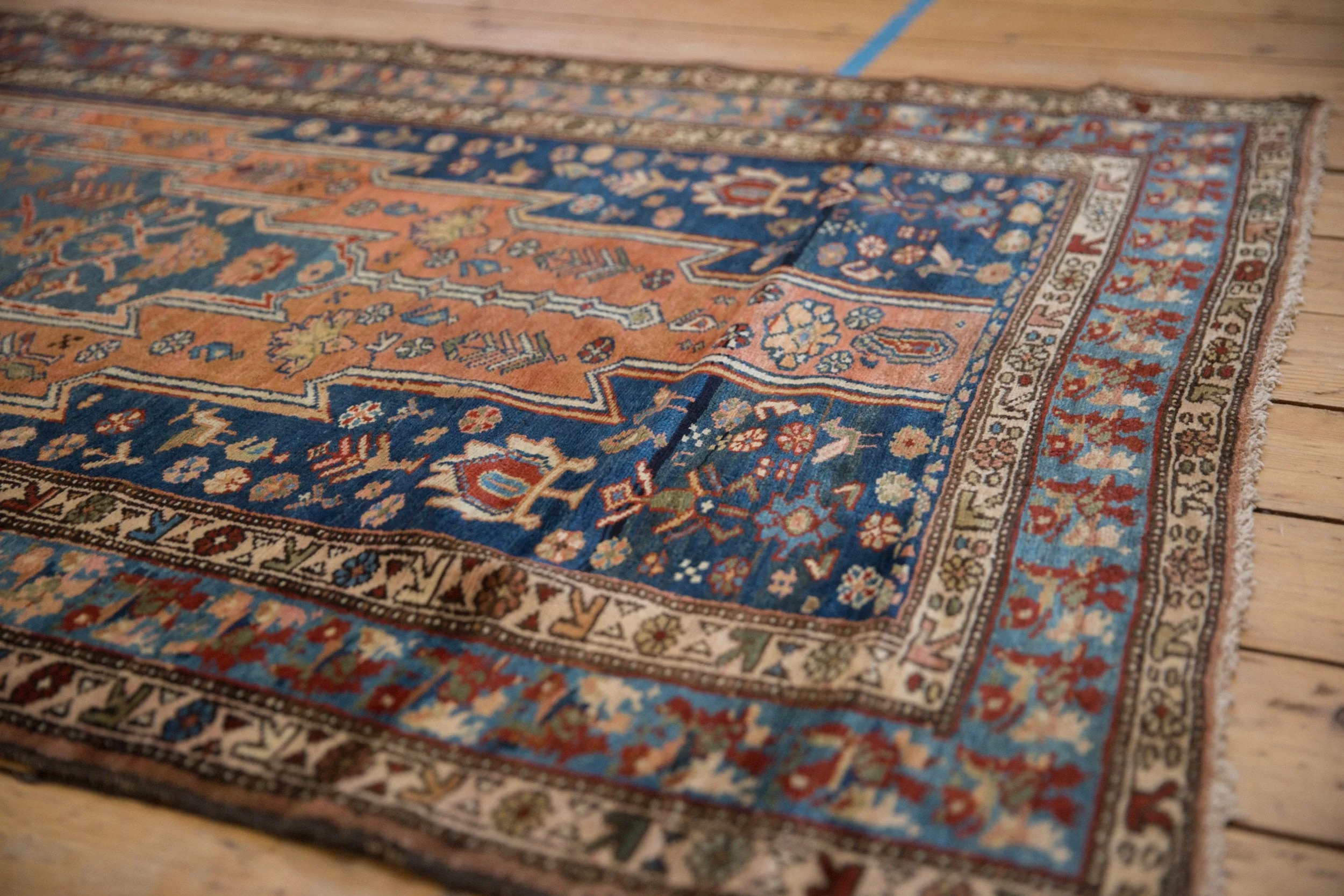 3.5x12.5 Vintage Fine Distressed Malayer Rug Runner - Image 3