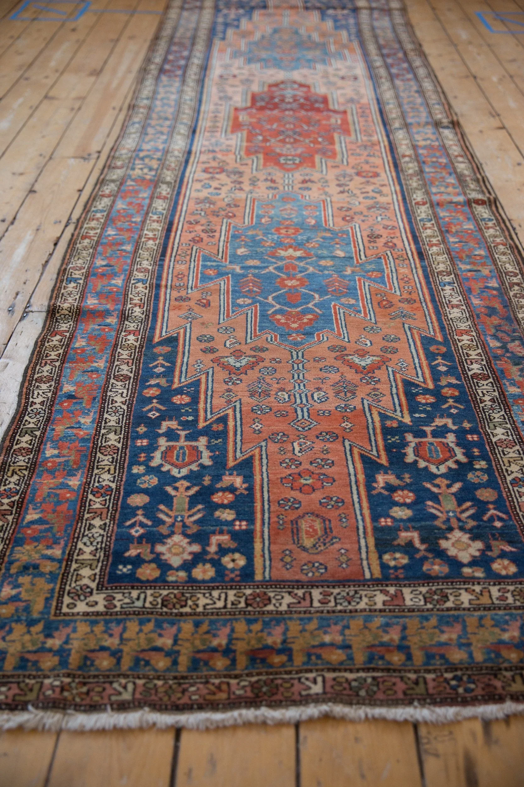 3.5x12.5 Vintage Fine Distressed Malayer Rug Runner - Image 4
